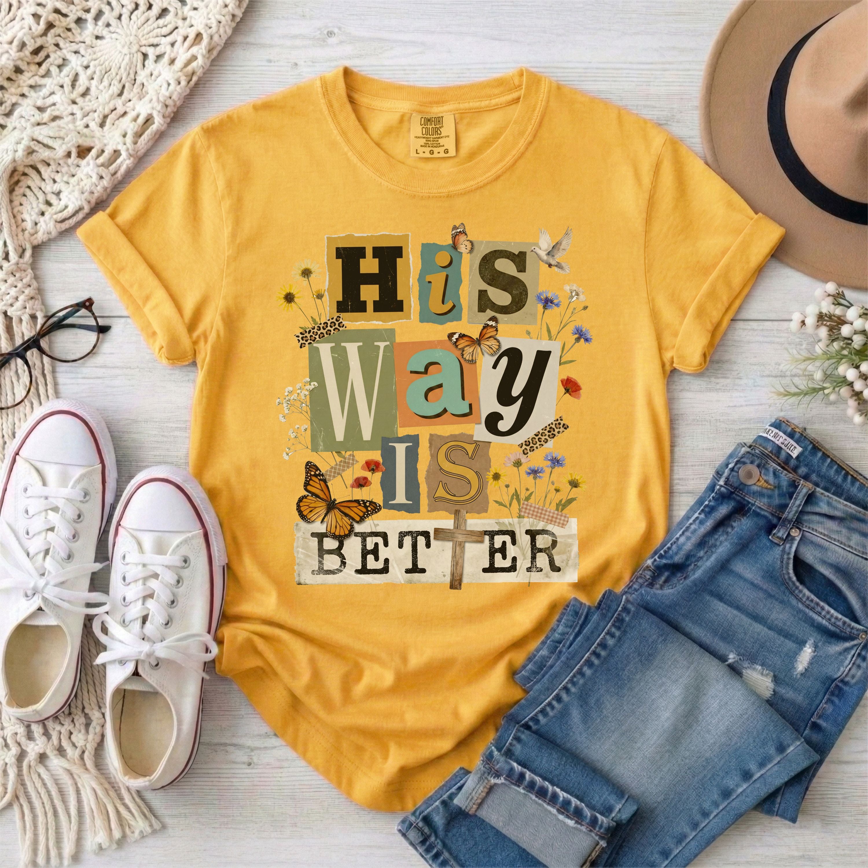His Way Is Better Vintage Collage T-Shirt