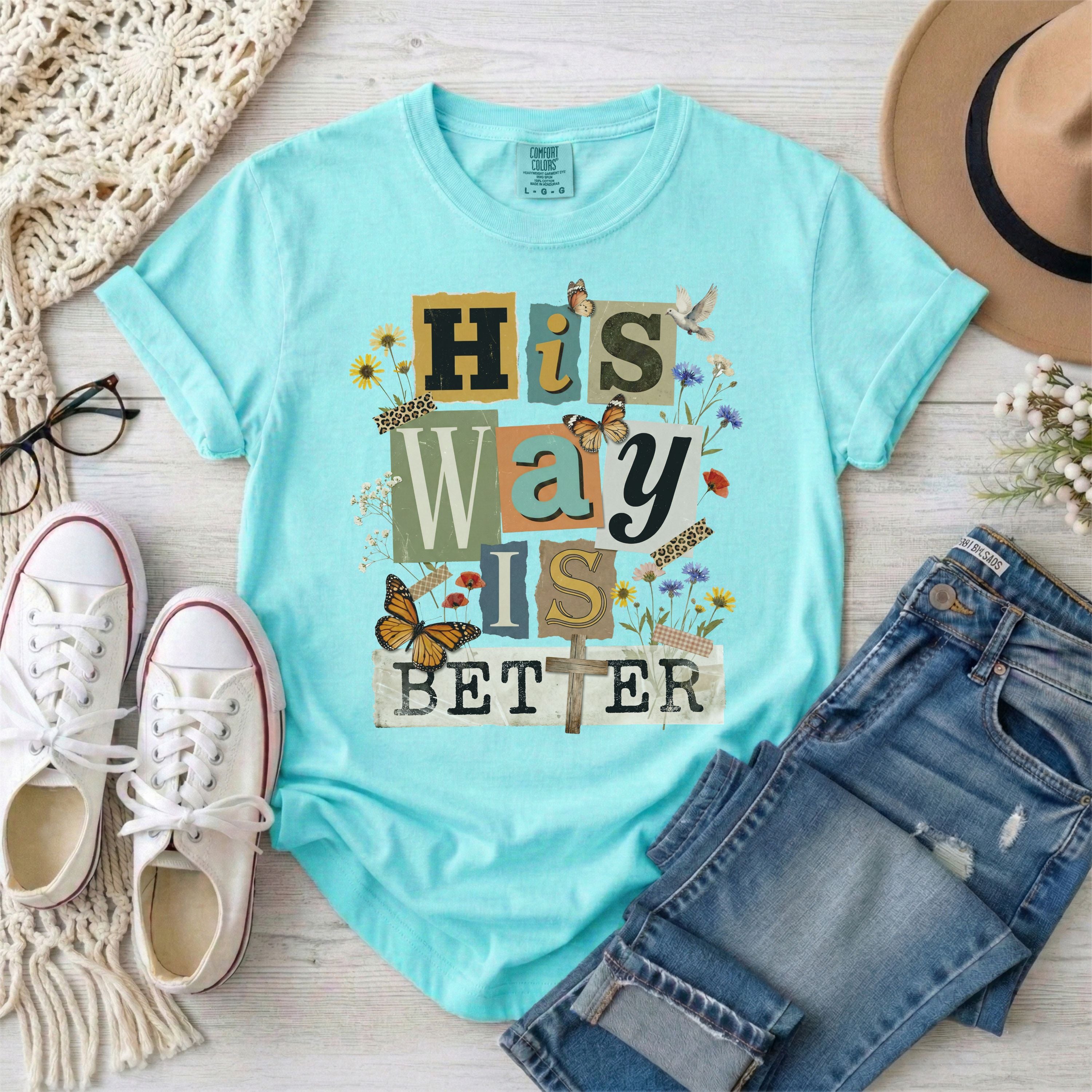His Way Is Better Vintage Collage T-Shirt