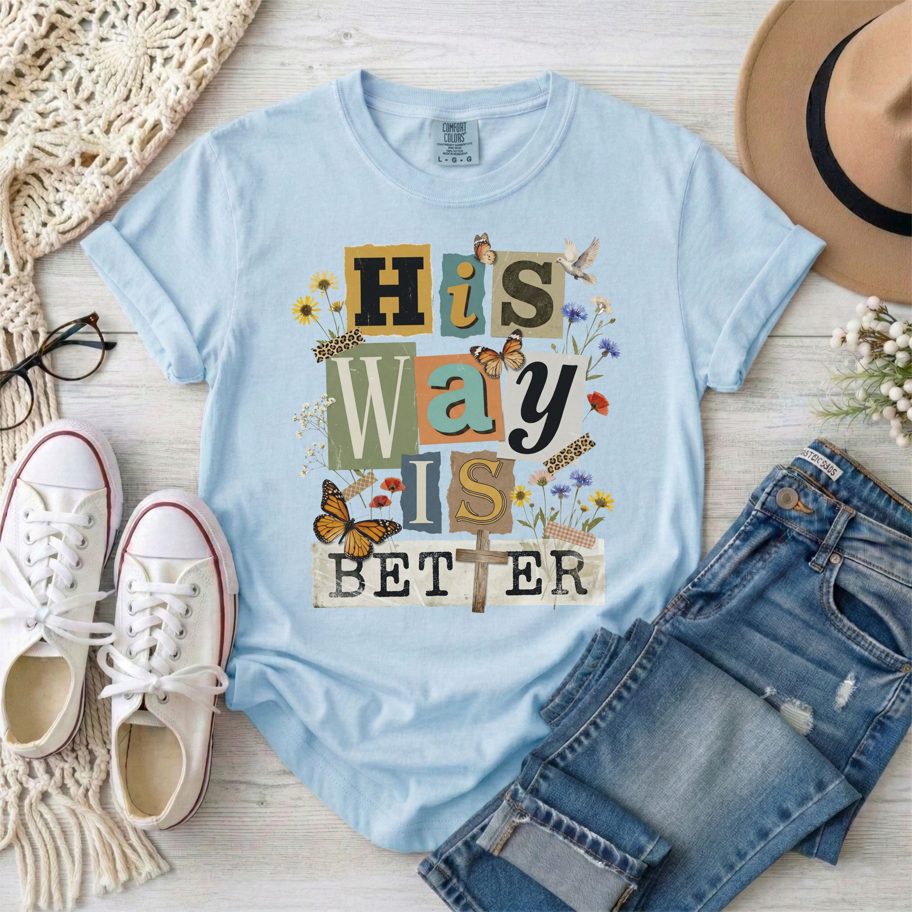 His Way Is Better Vintage Collage T-Shirt