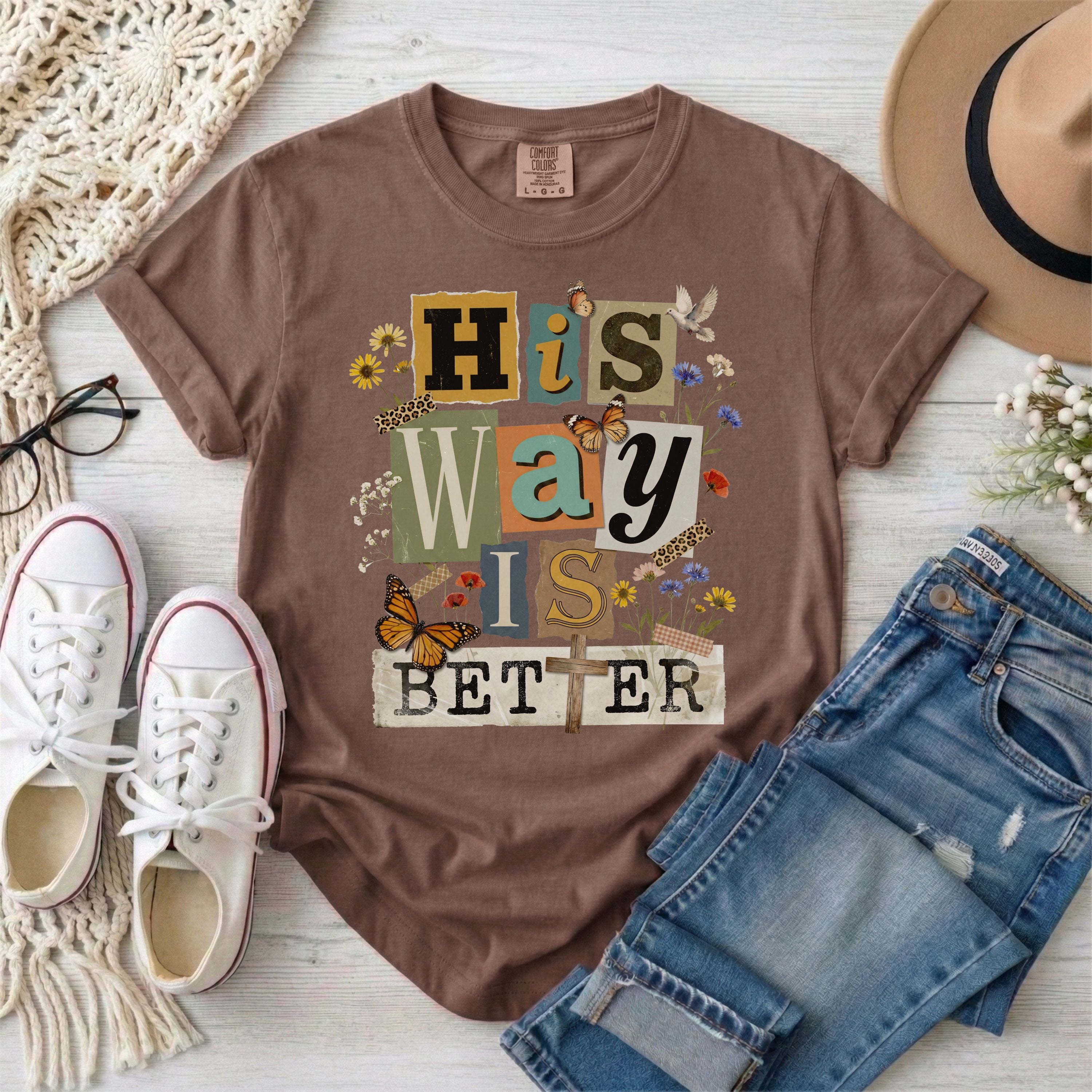 His Way Is Better Vintage Collage T-Shirt