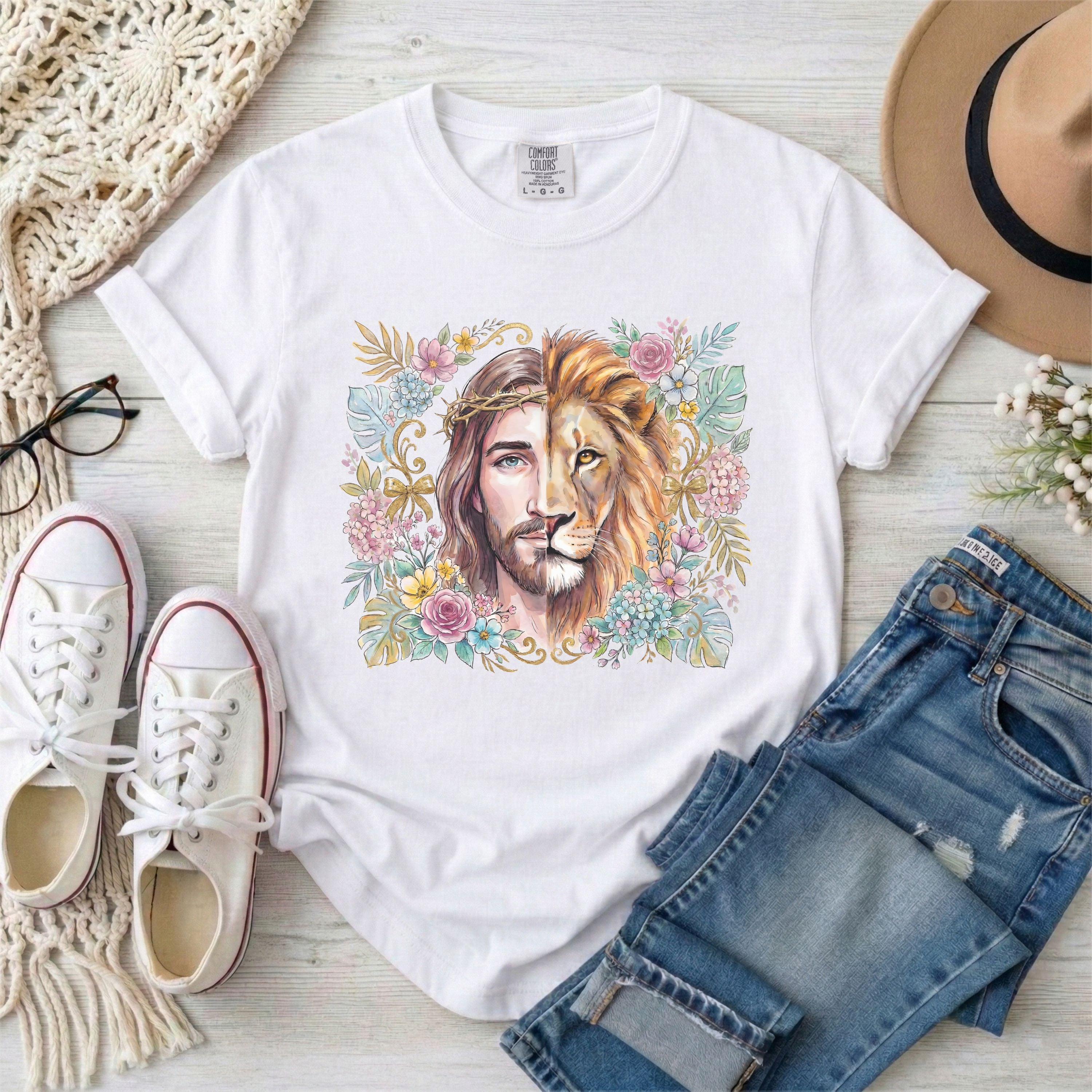 Lion of Judah Floral T-Shirt