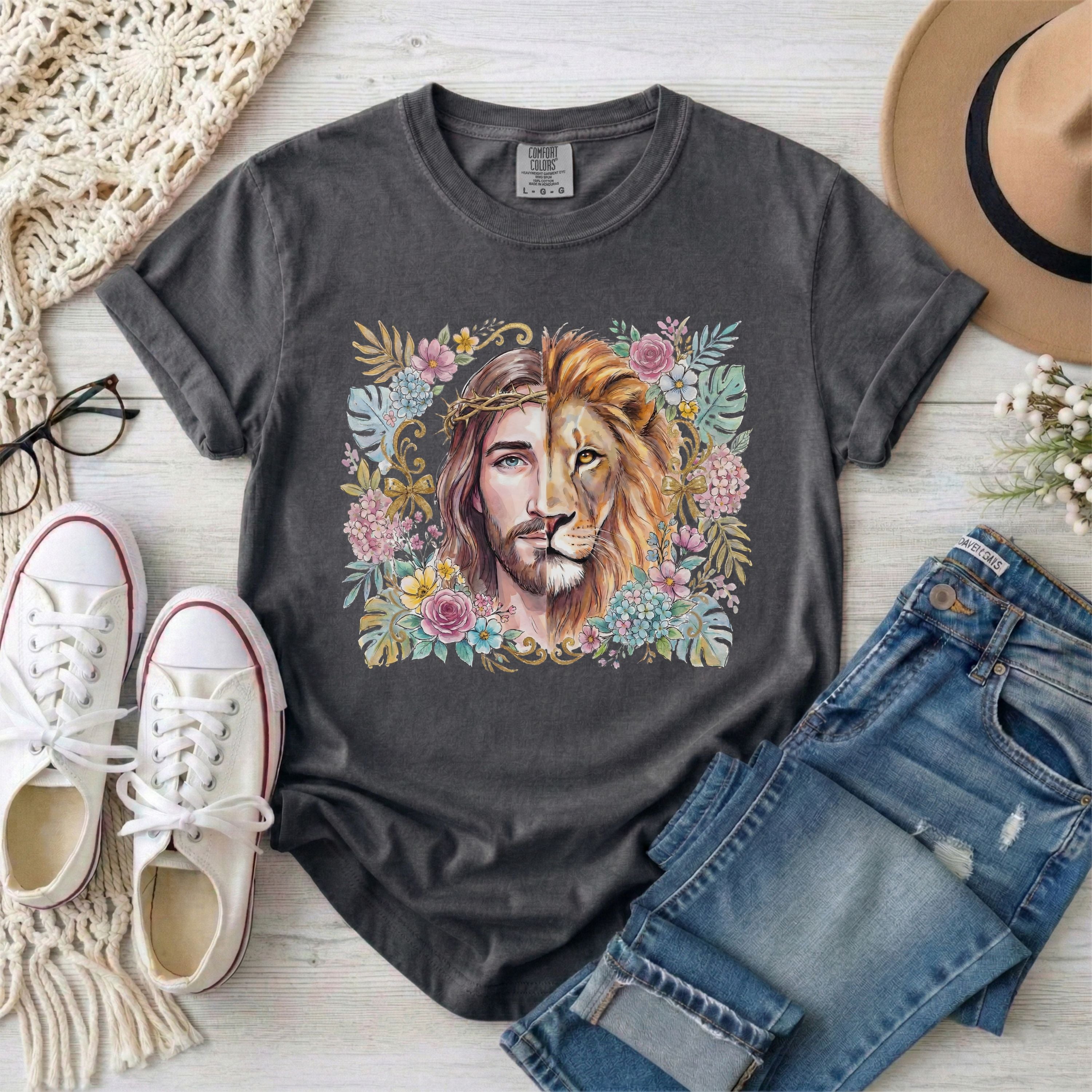 Lion of Judah Floral T-Shirt