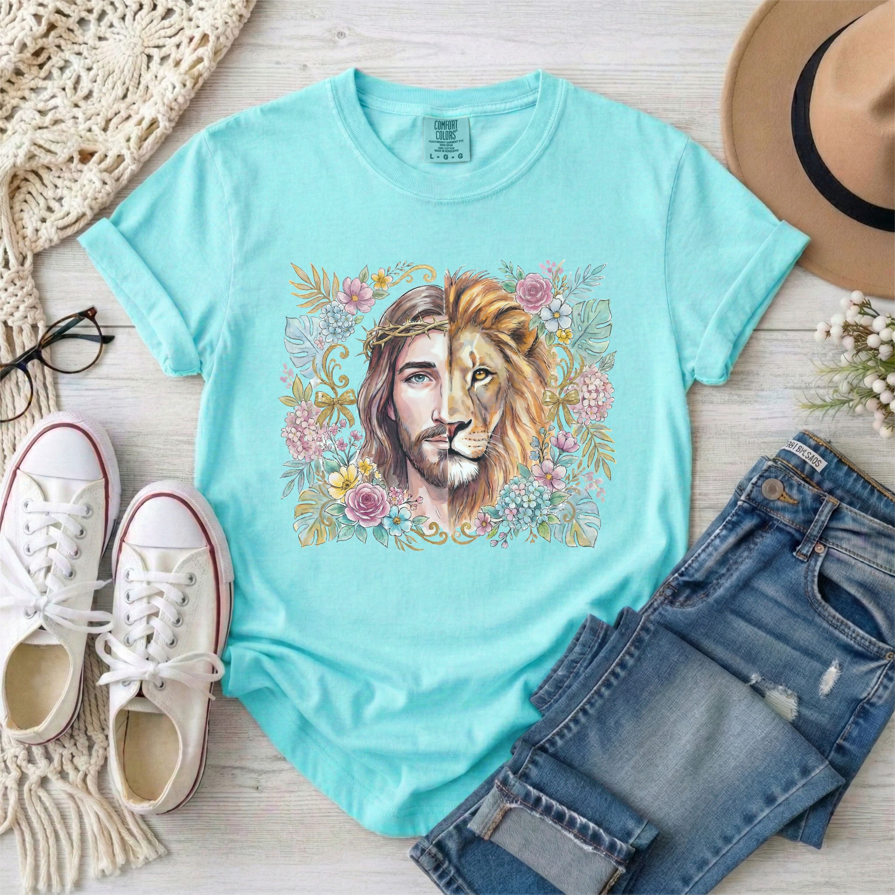 Lion of Judah Floral T-Shirt