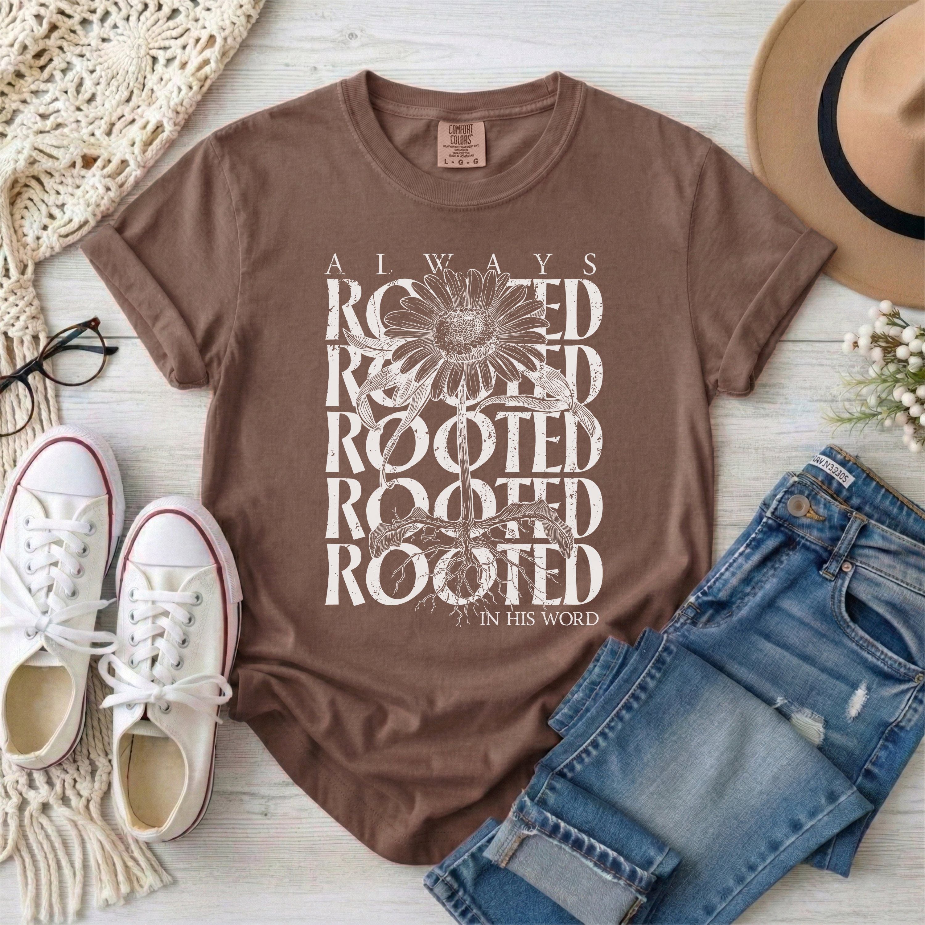 Rooted in His Word T-Shirt • White Design