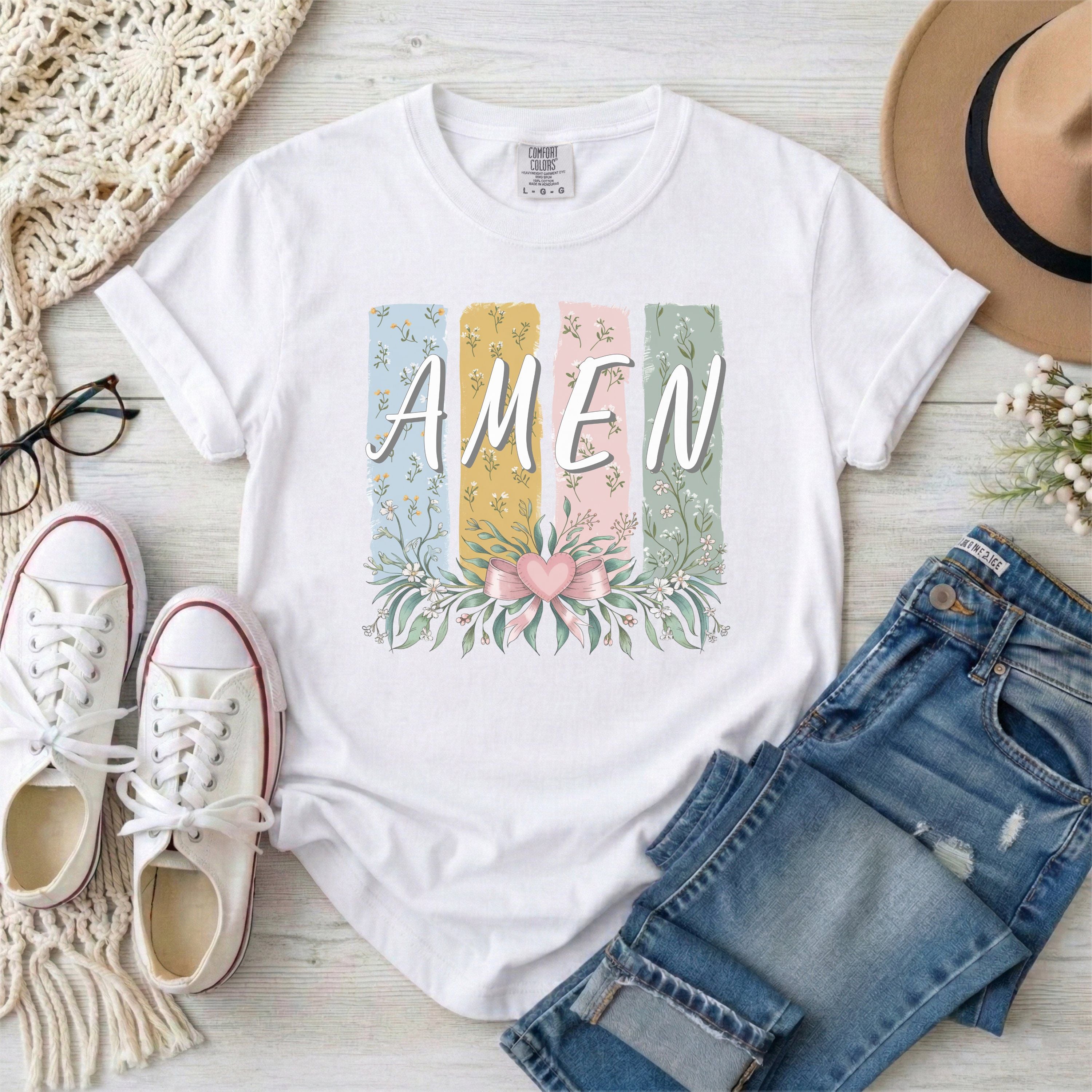 AMEN Floral Brush Stroke T-Shirt