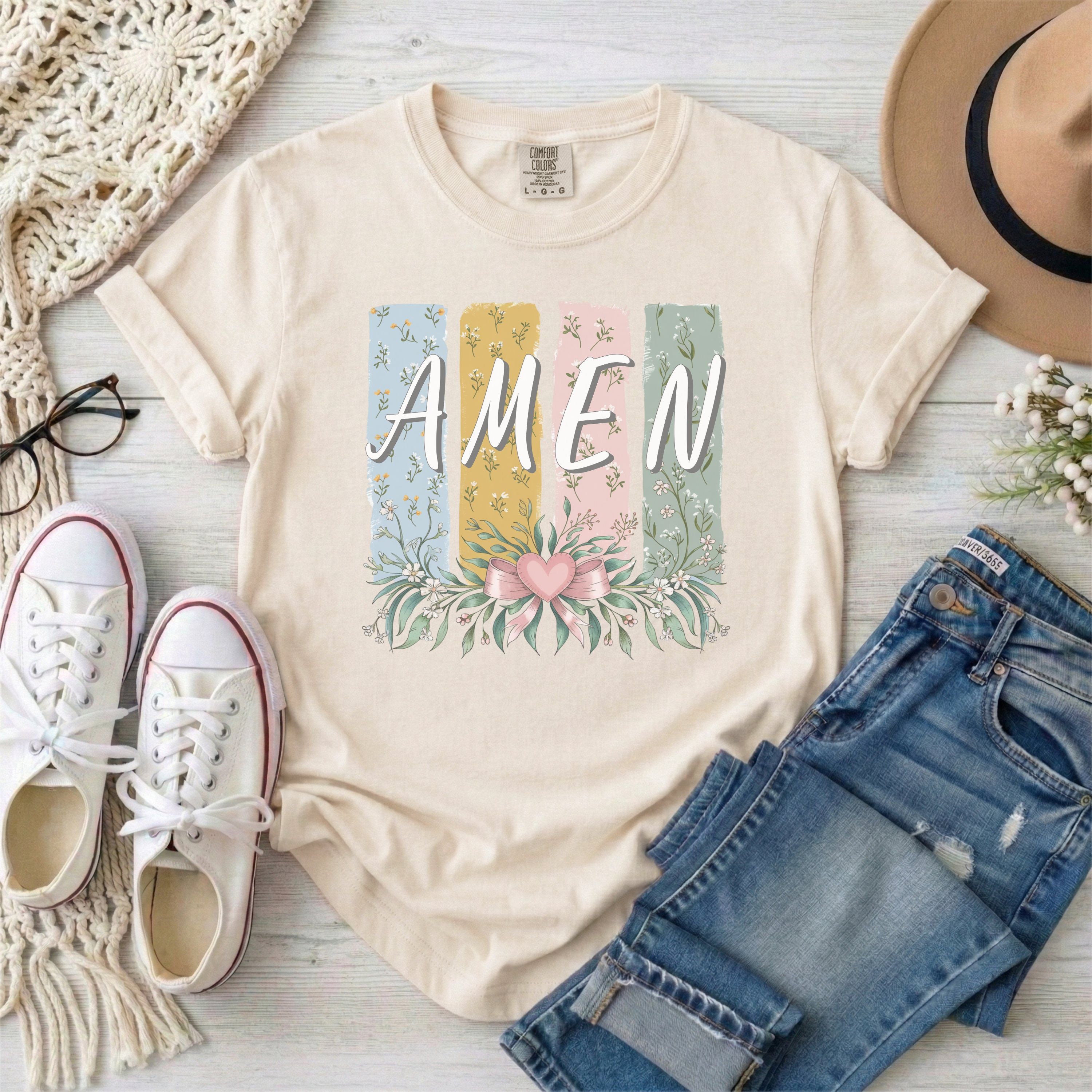 AMEN Floral Brush Stroke T-Shirt