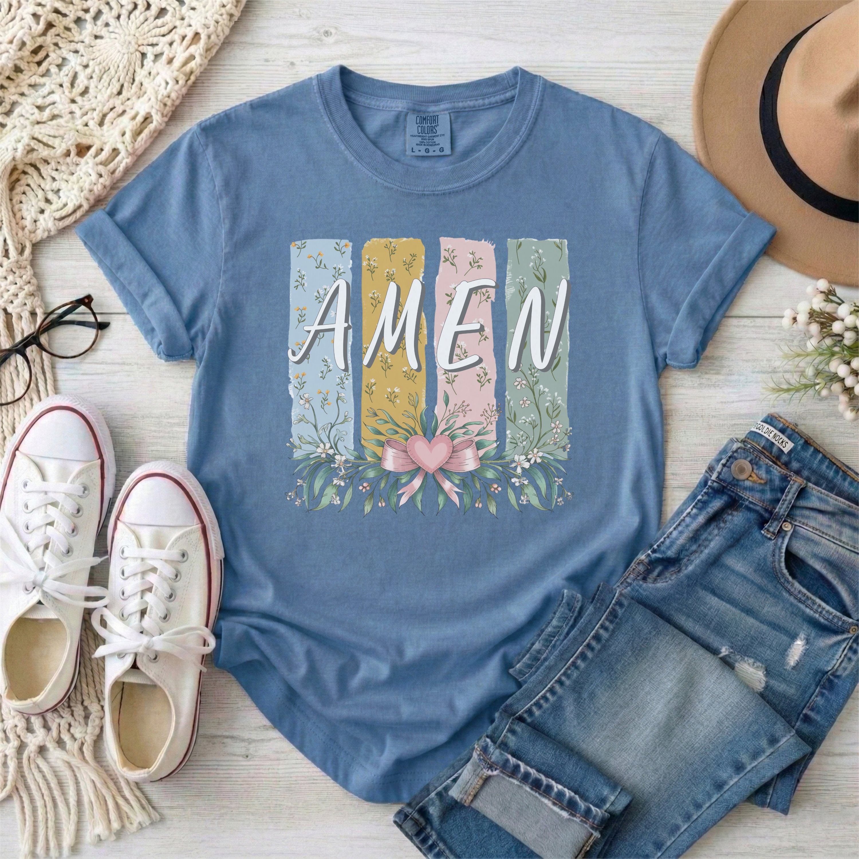 AMEN Floral Brush Stroke T-Shirt