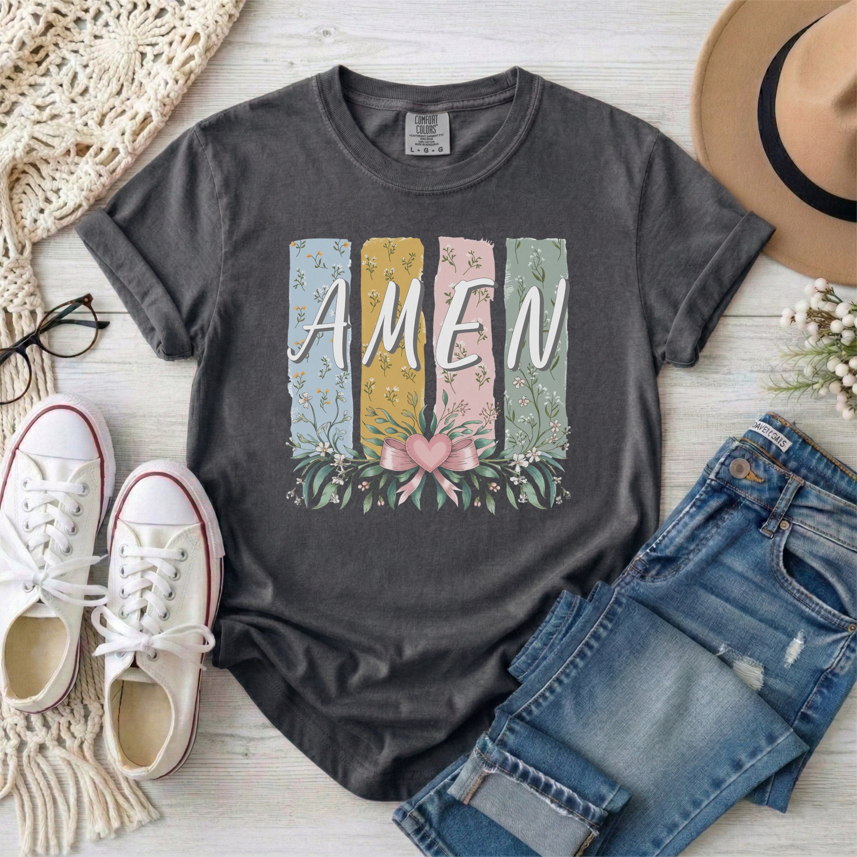 AMEN Floral Brush Stroke T-Shirt