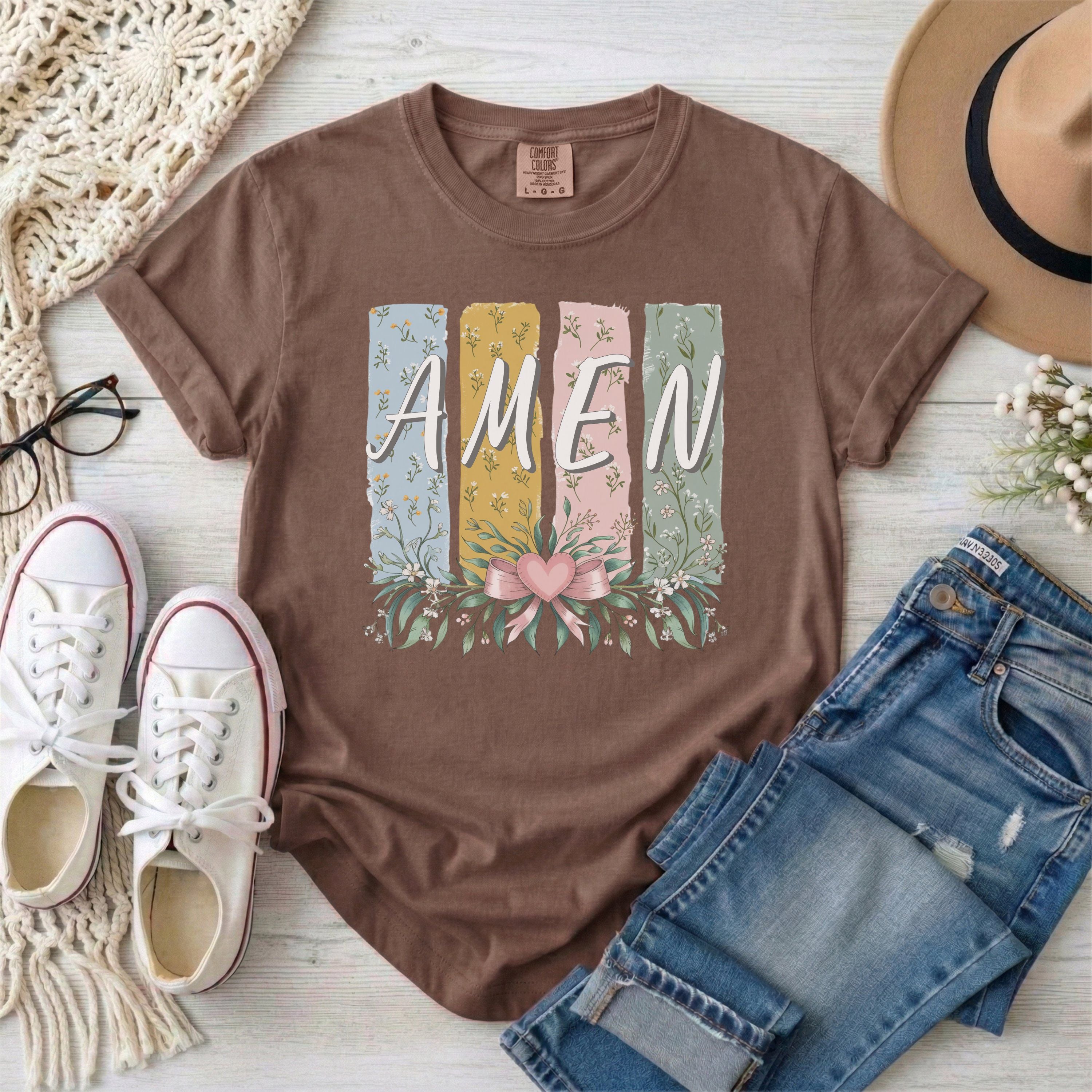 AMEN Floral Brush Stroke T-Shirt
