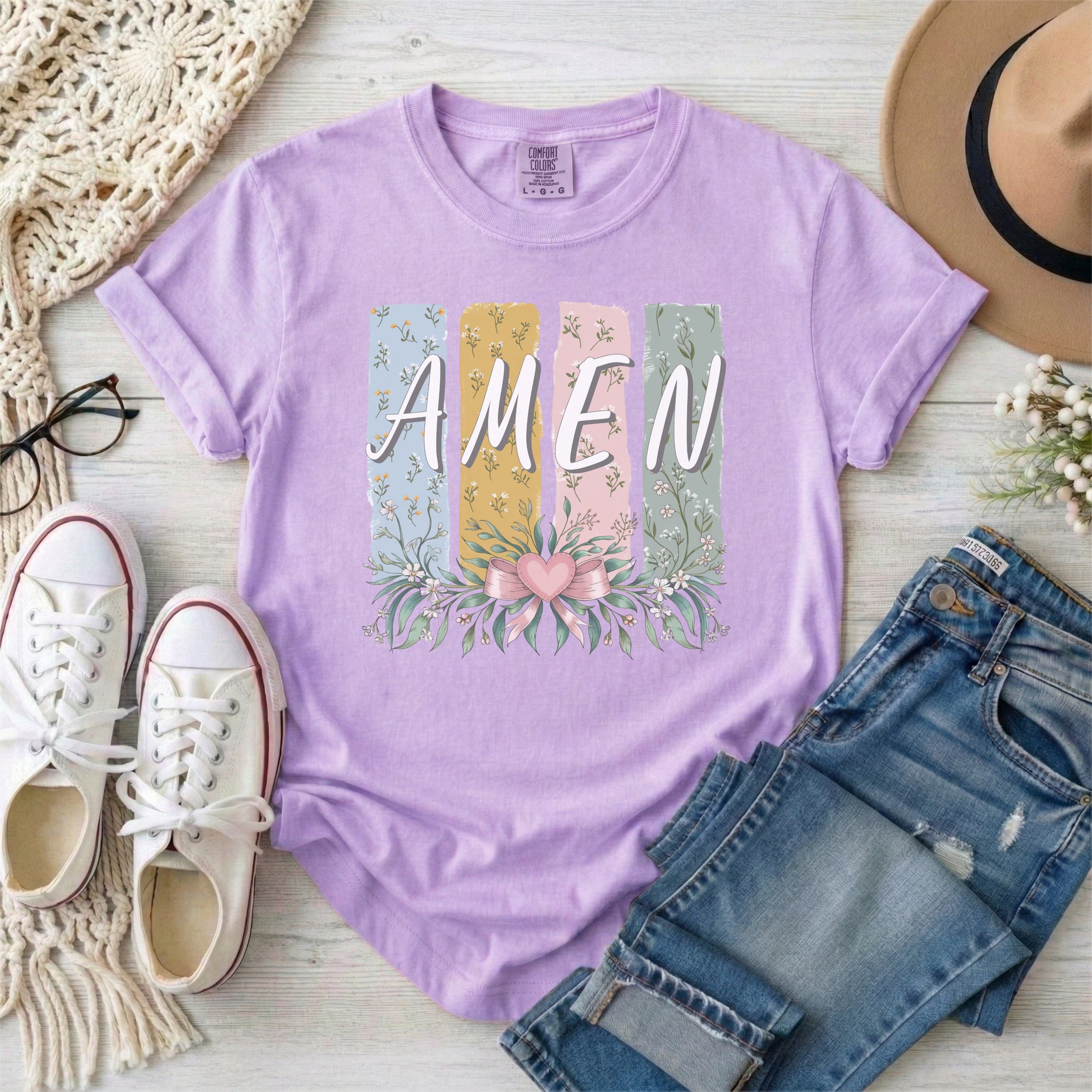 AMEN Floral Brush Stroke T-Shirt