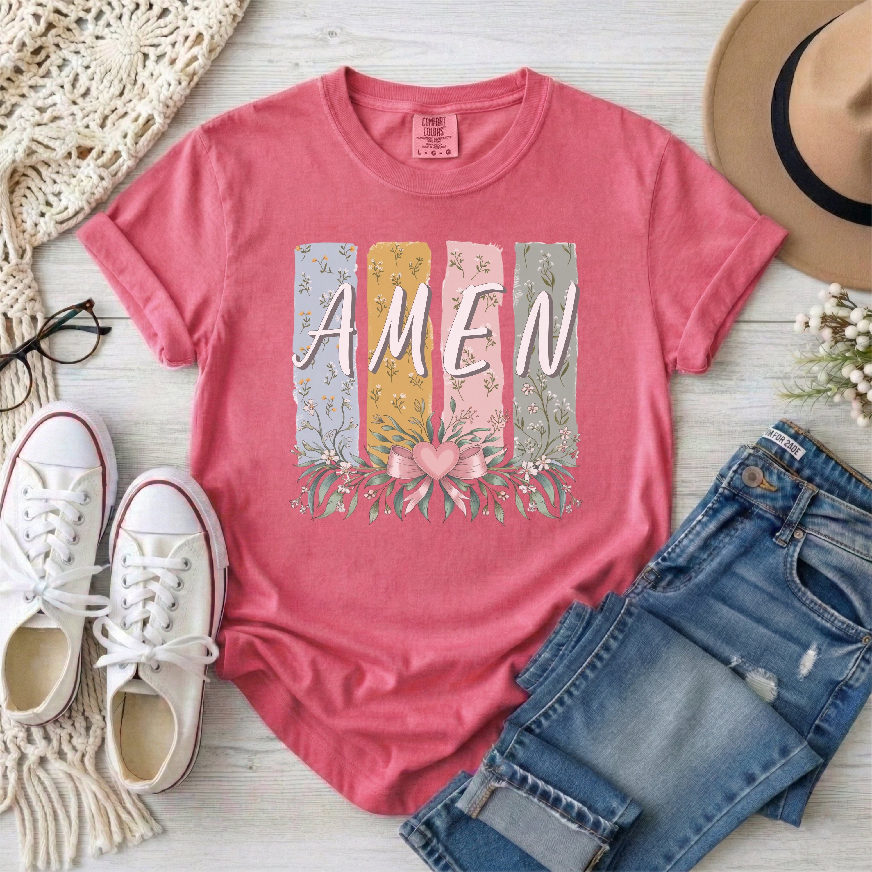 AMEN Floral Brush Stroke T-Shirt