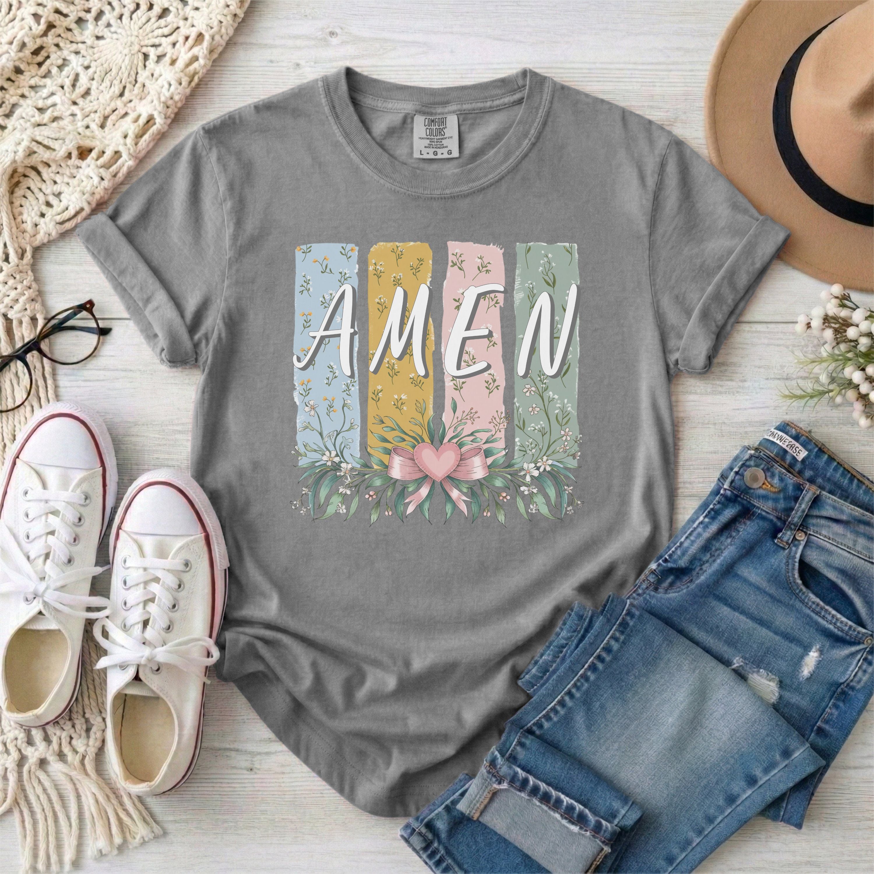 AMEN Floral Brush Stroke T-Shirt