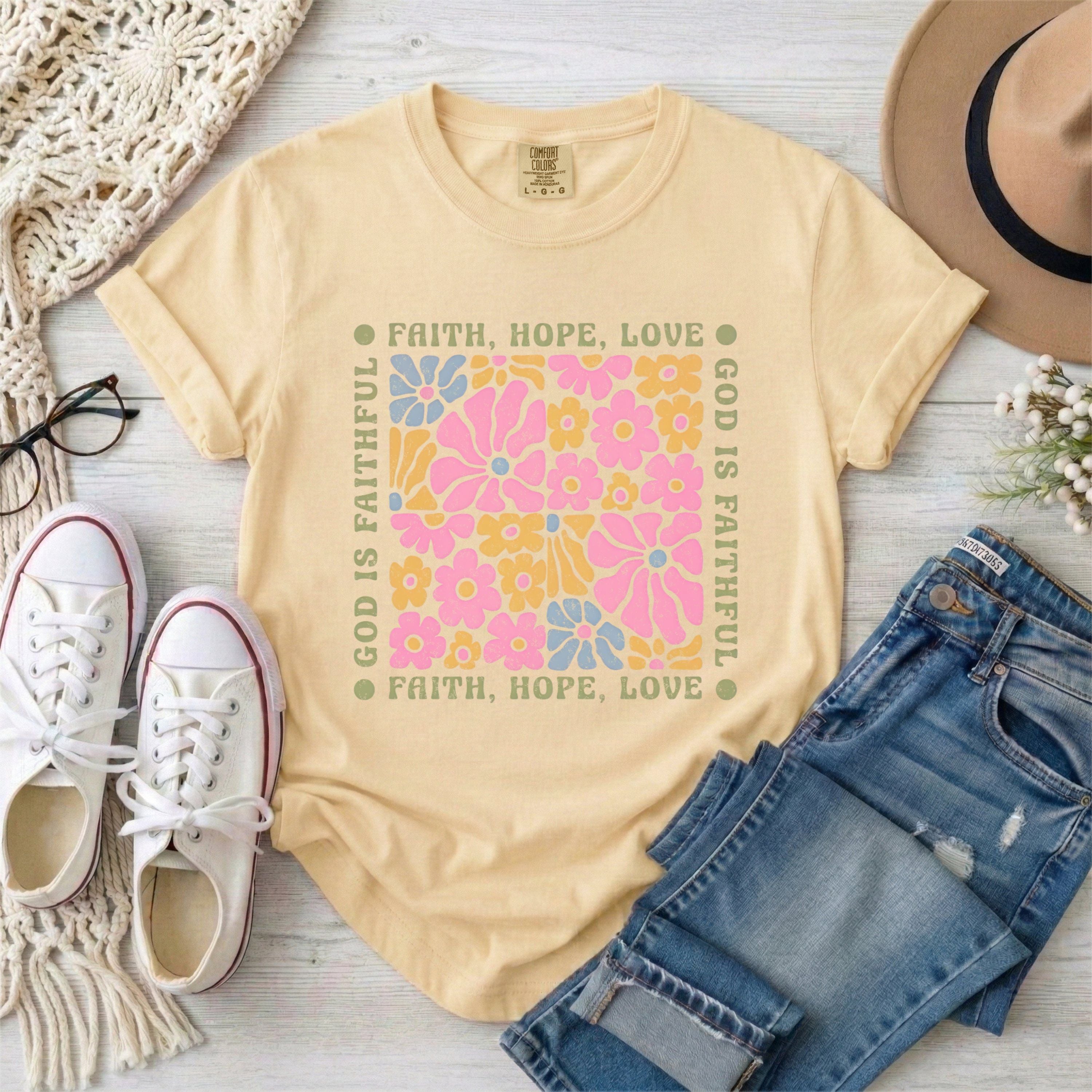 Faith Hope Love Floral T-Shirt