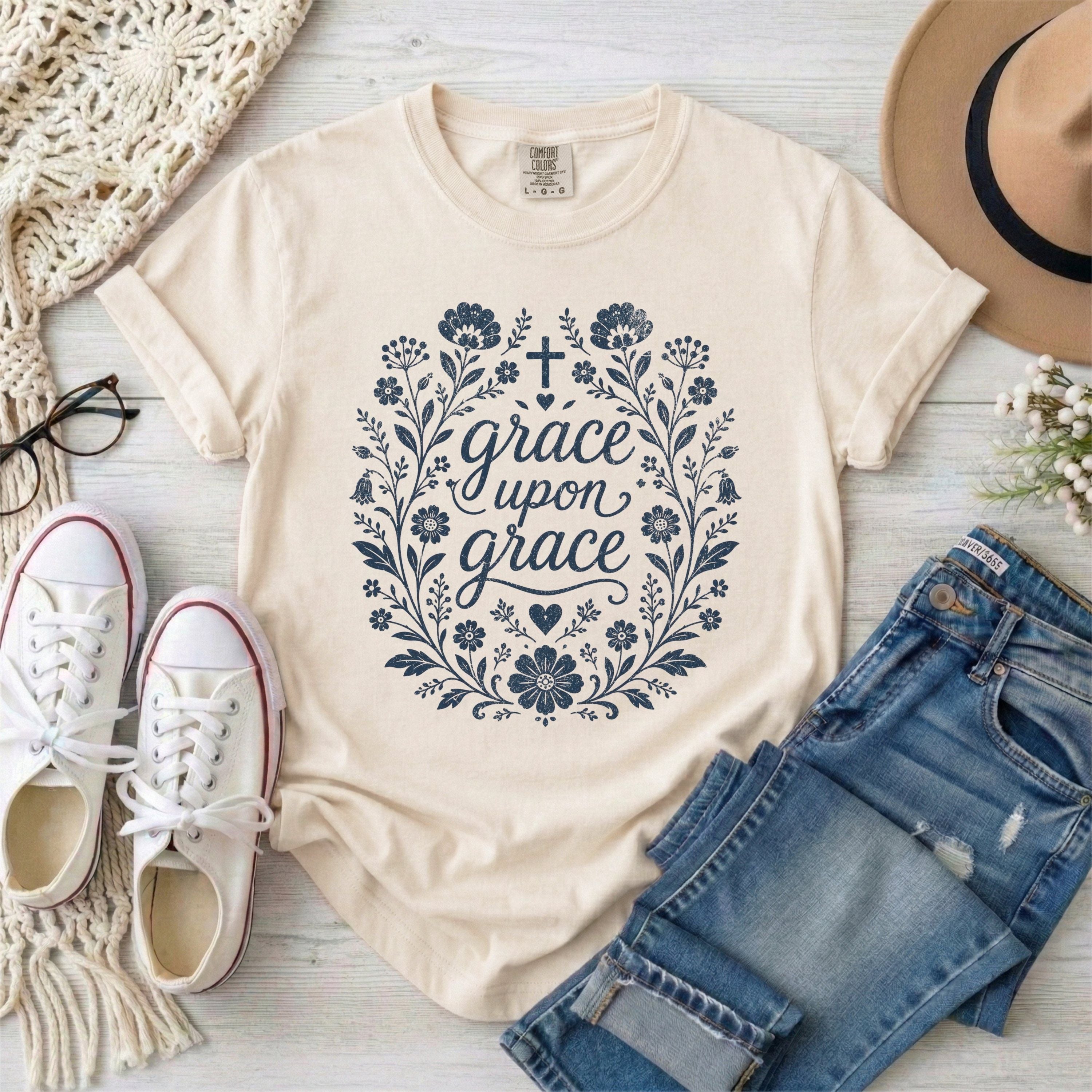 Grace Upon Grace Floral T-Shirt