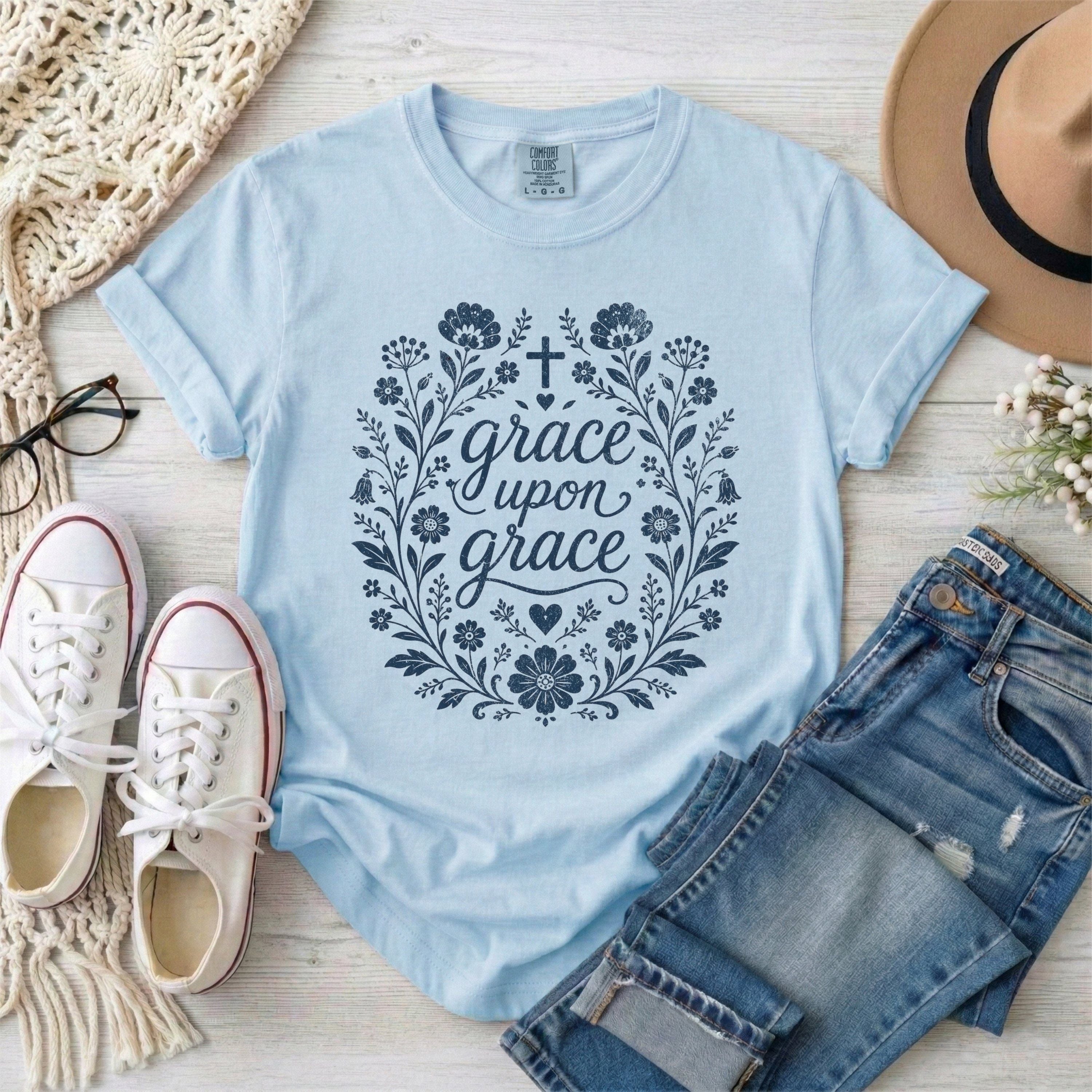 Grace Upon Grace Floral T-Shirt