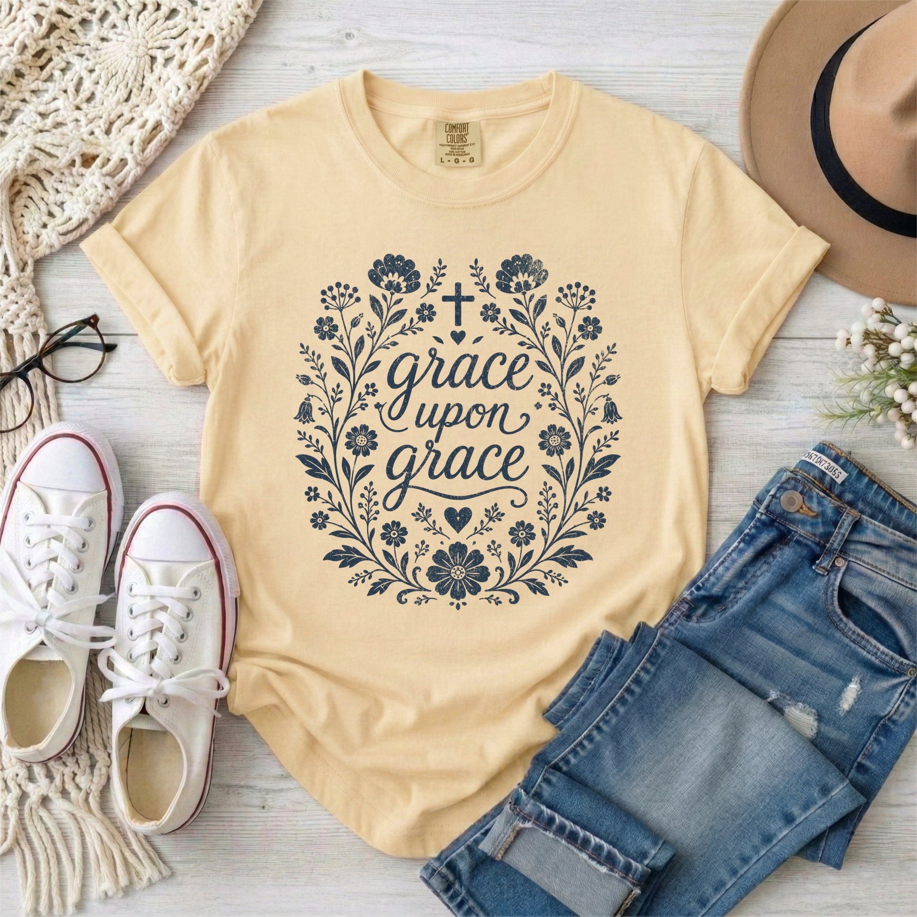 Grace Upon Grace Floral T-Shirt