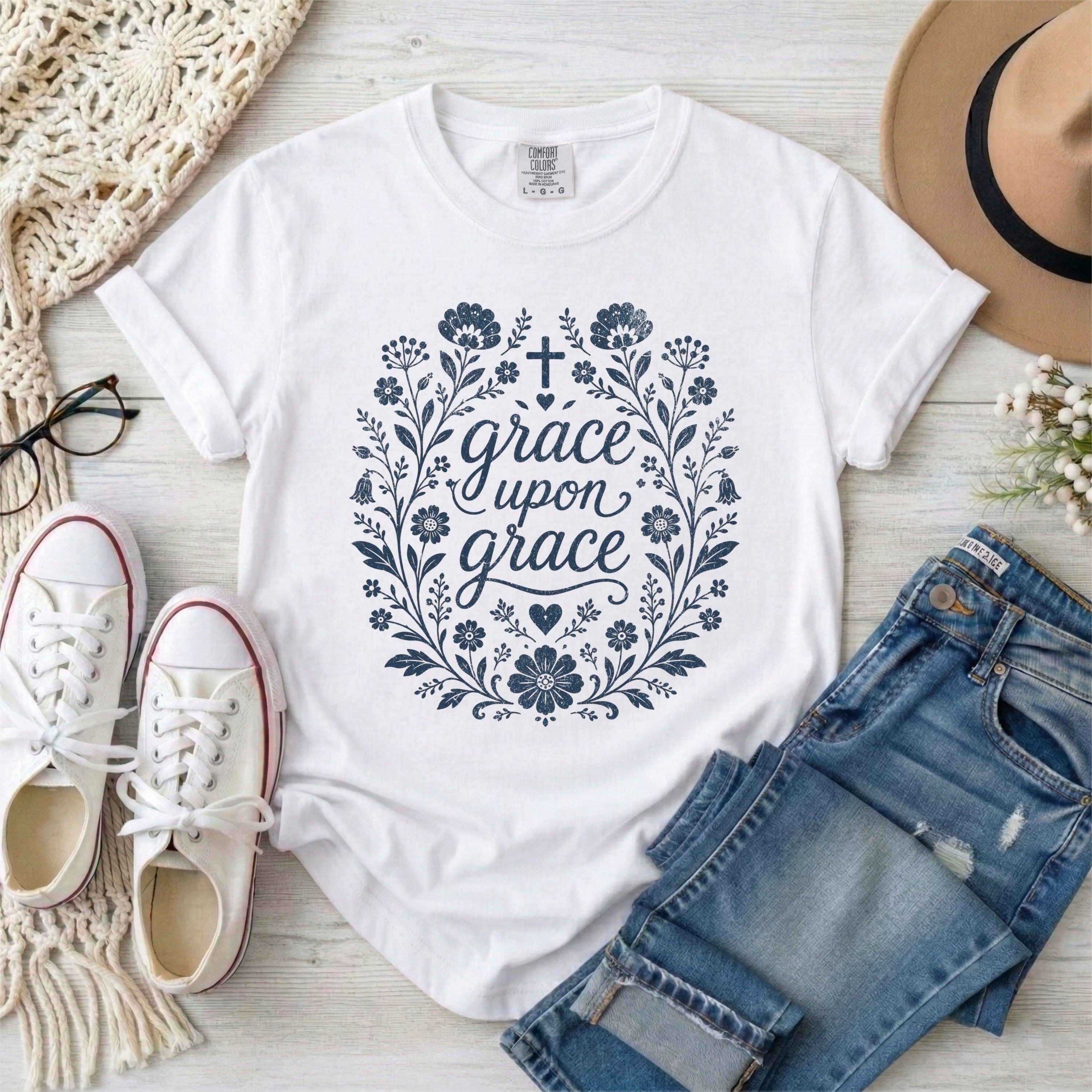 Grace Upon Grace Floral T-Shirt