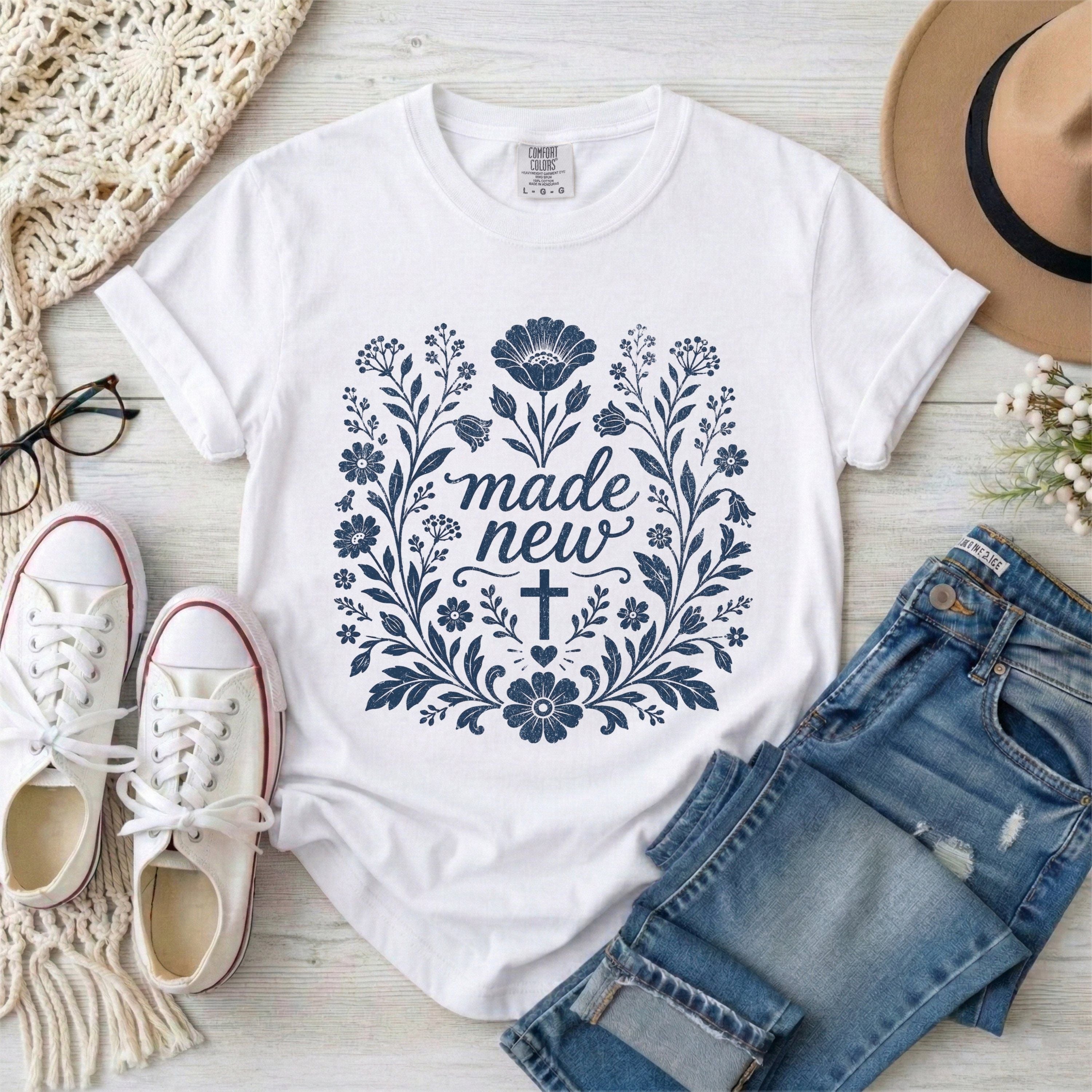 Made New Floral Christian T-Shirt