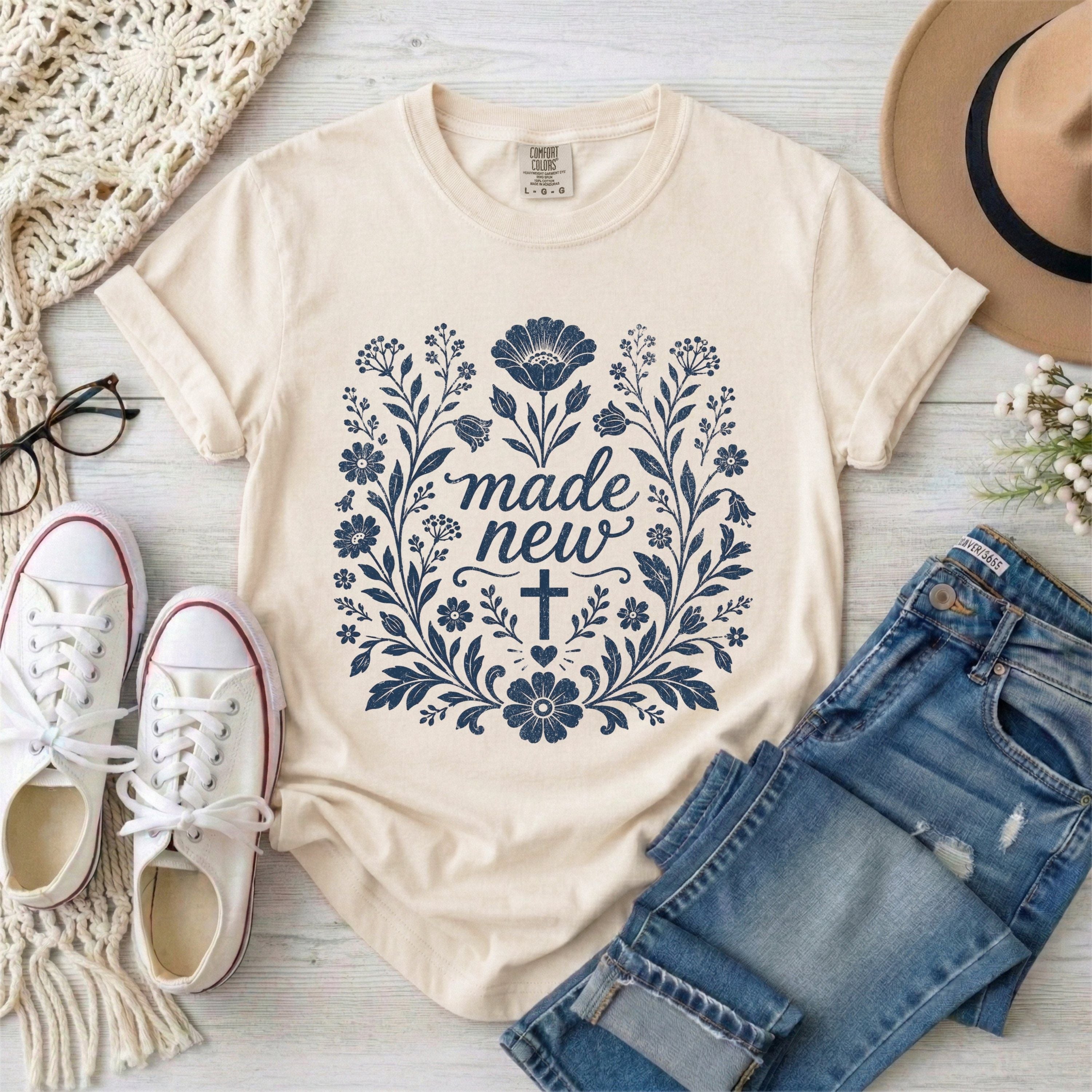 Made New Floral Christian T-Shirt
