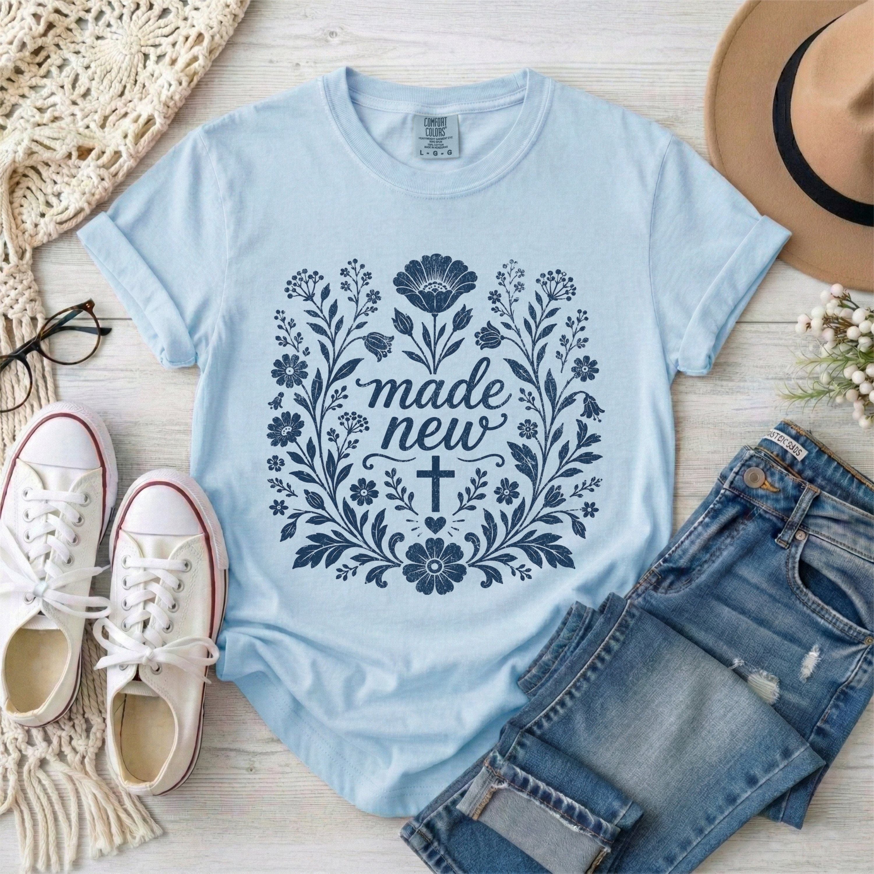 Made New Floral Christian T-Shirt
