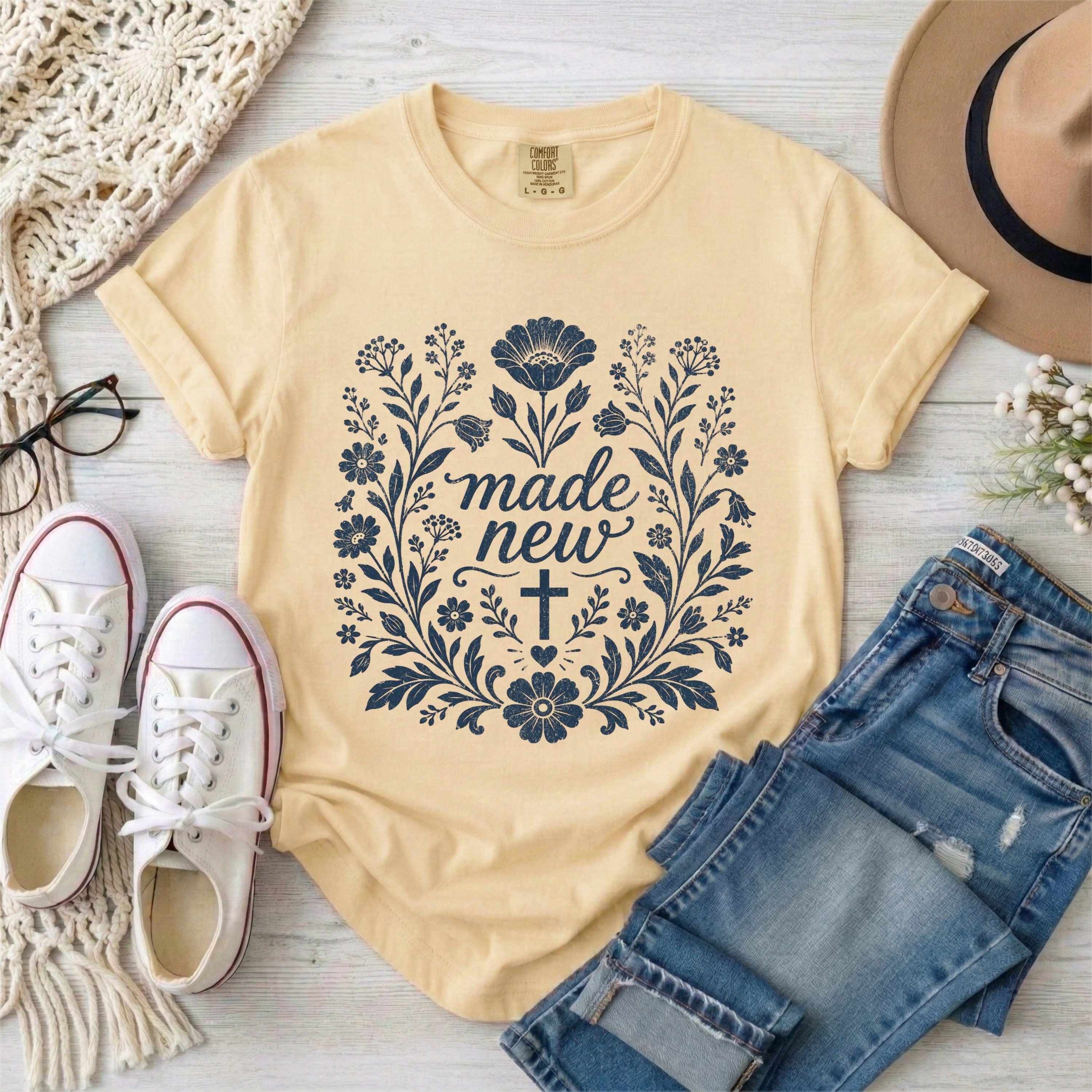 Made New Floral Christian T-Shirt
