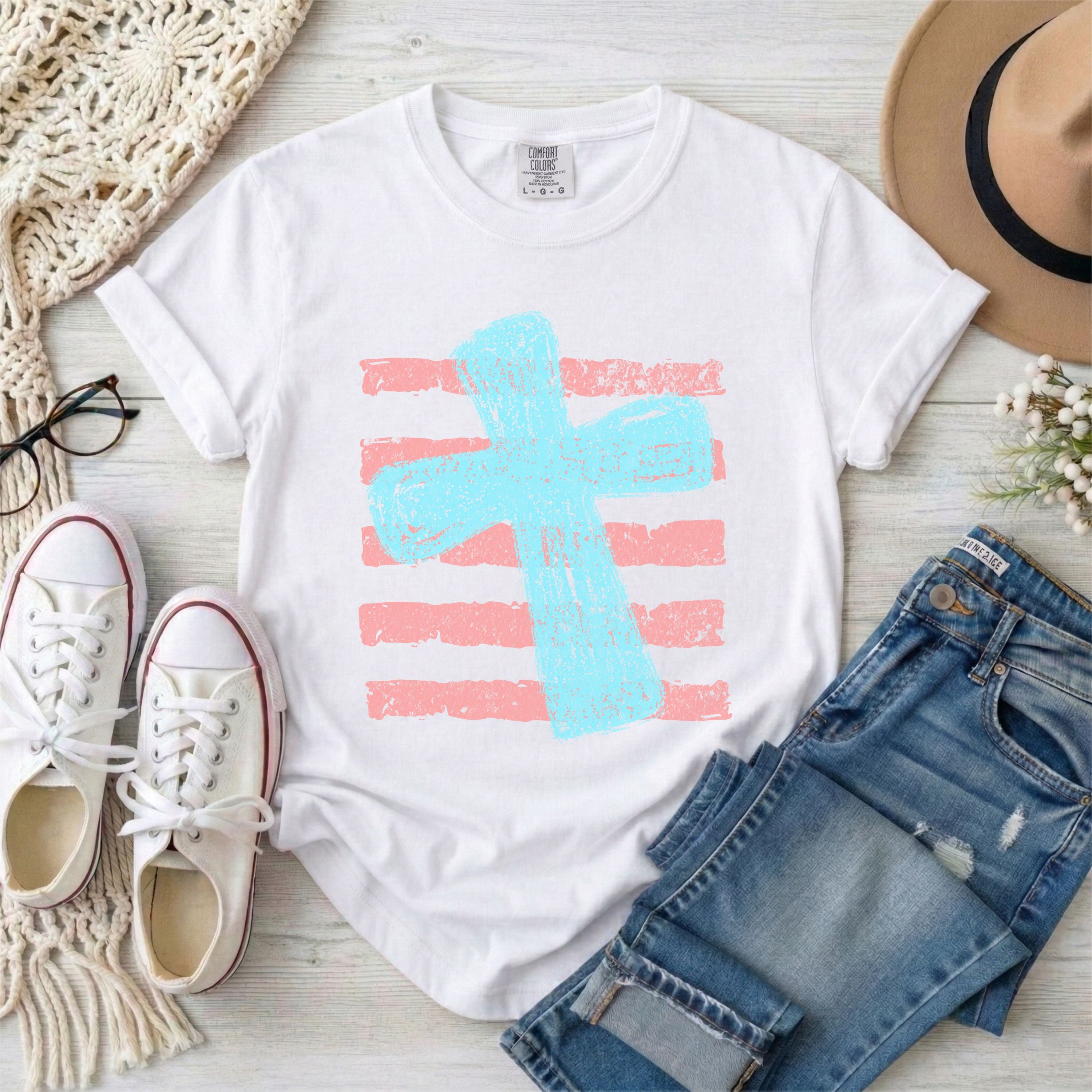 Blue Cross and Stripes T-shirt