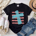 Blue Cross and Stripes T-shirt
