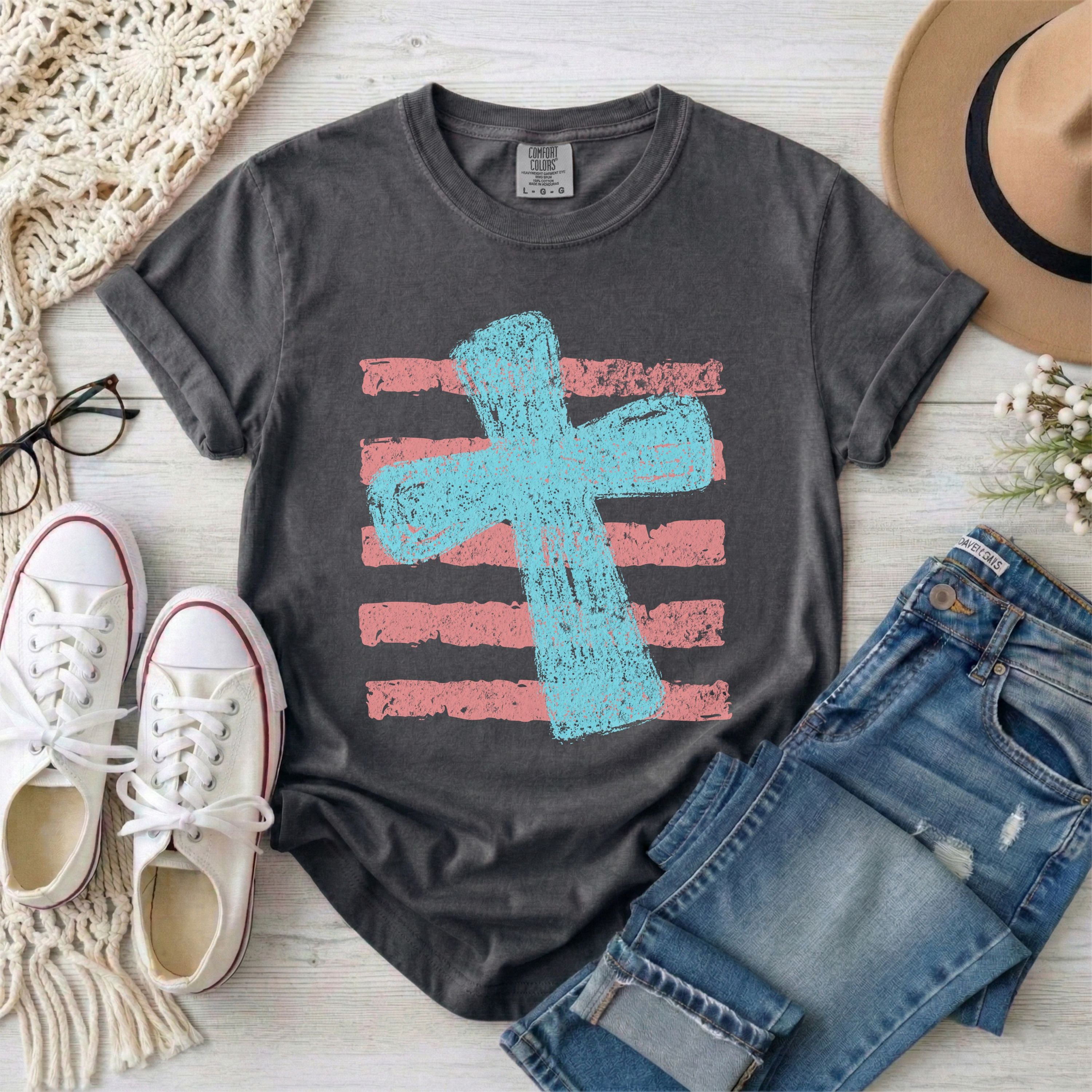 Blue Cross and Stripes T-shirt