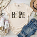 Hope Psalm 130:5 Christian T-Shirt – Leopard Print Faith Shirt