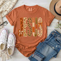 JESUS Faux Patchwork Leopard Print Fall T-Shirt