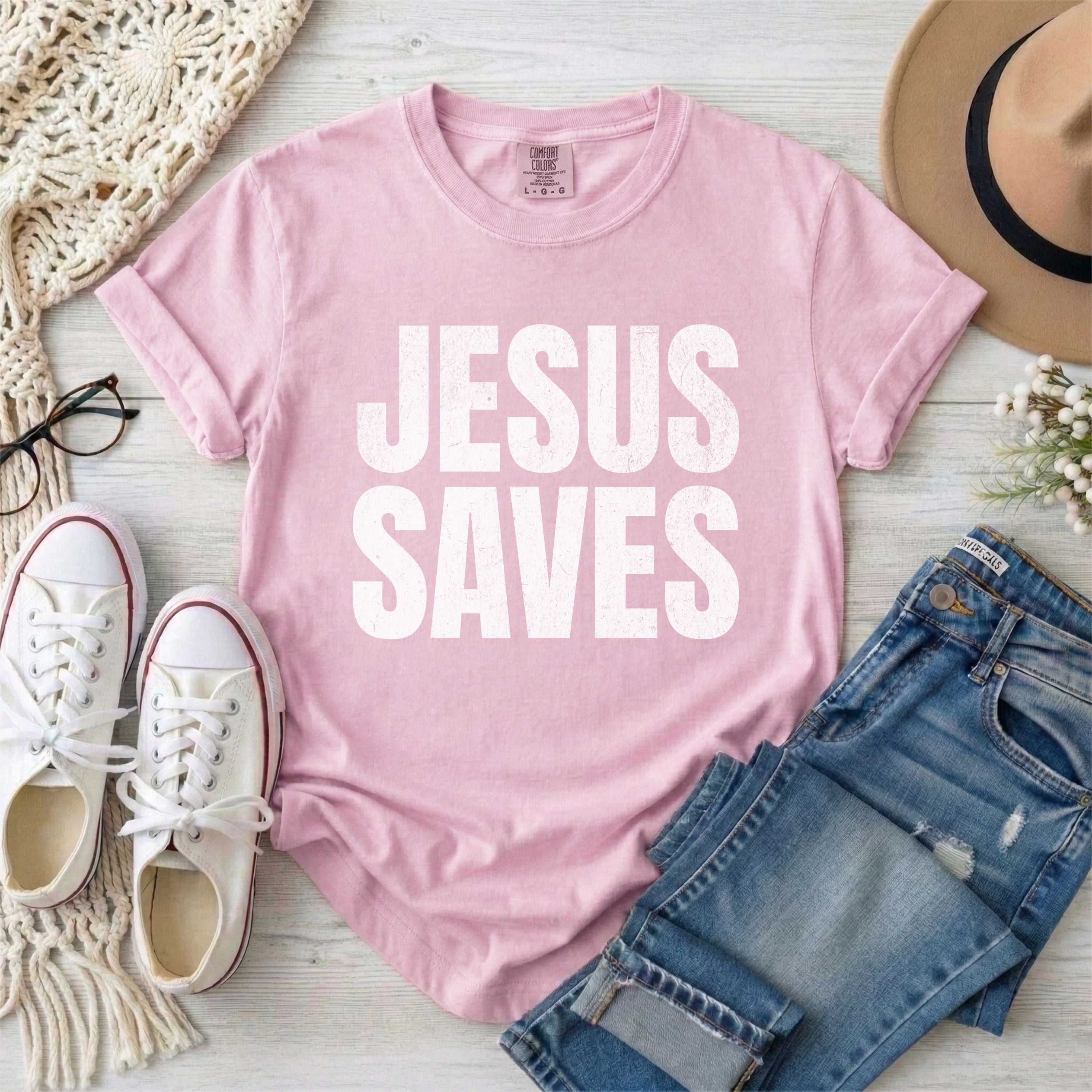 JESUS SAVES Christian T-Shirt