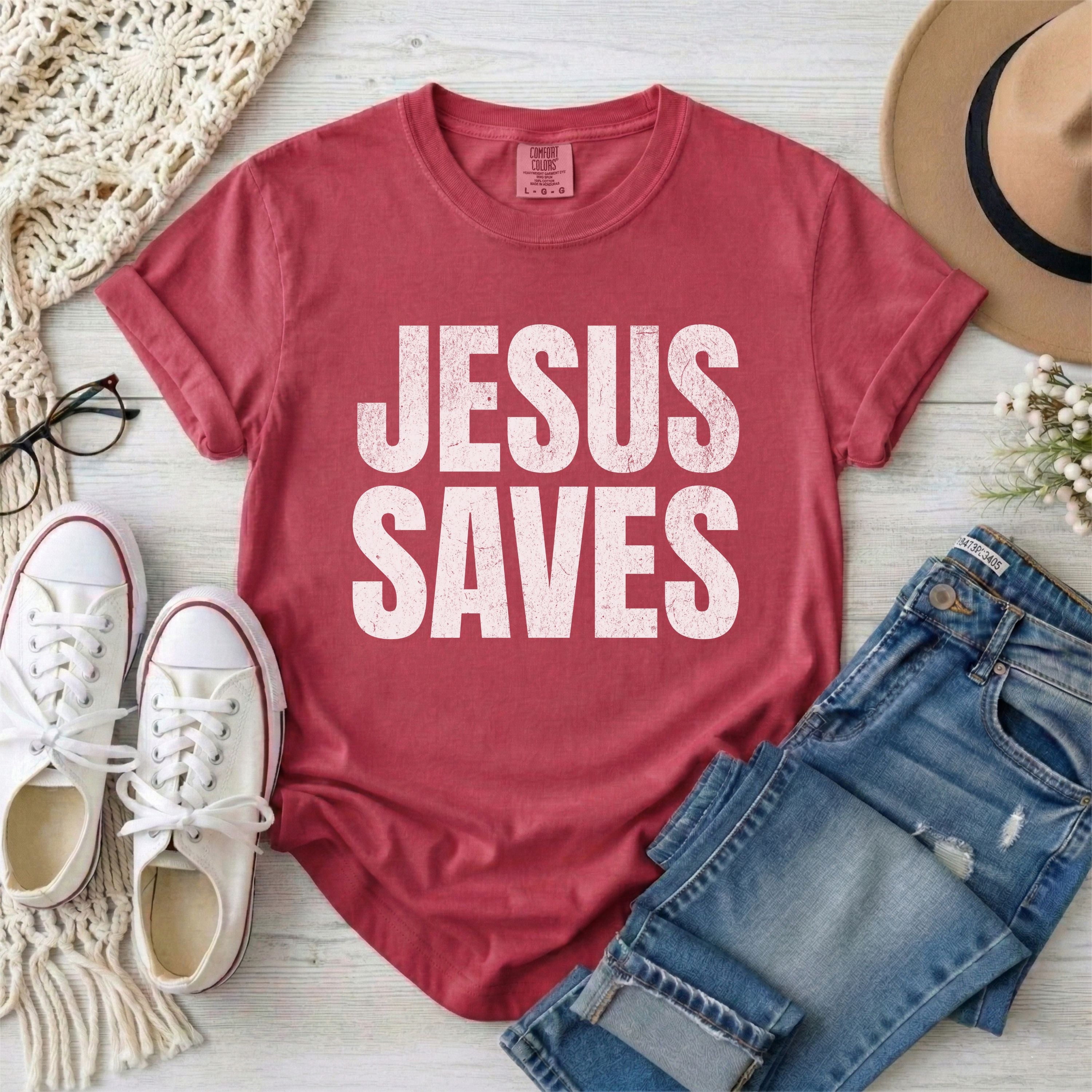 JESUS SAVES Christian T-Shirt