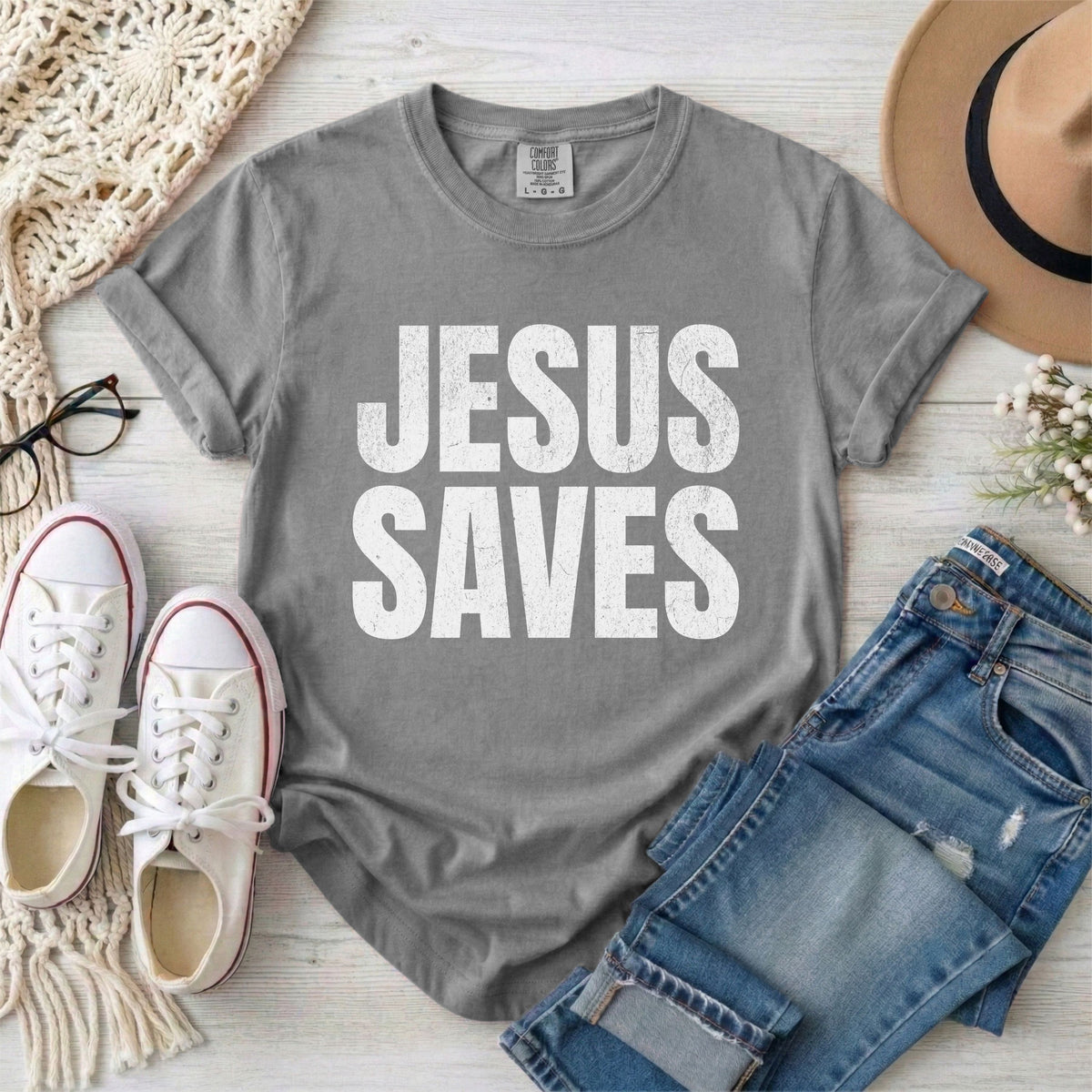 JESUS SAVES Christian T-Shirt