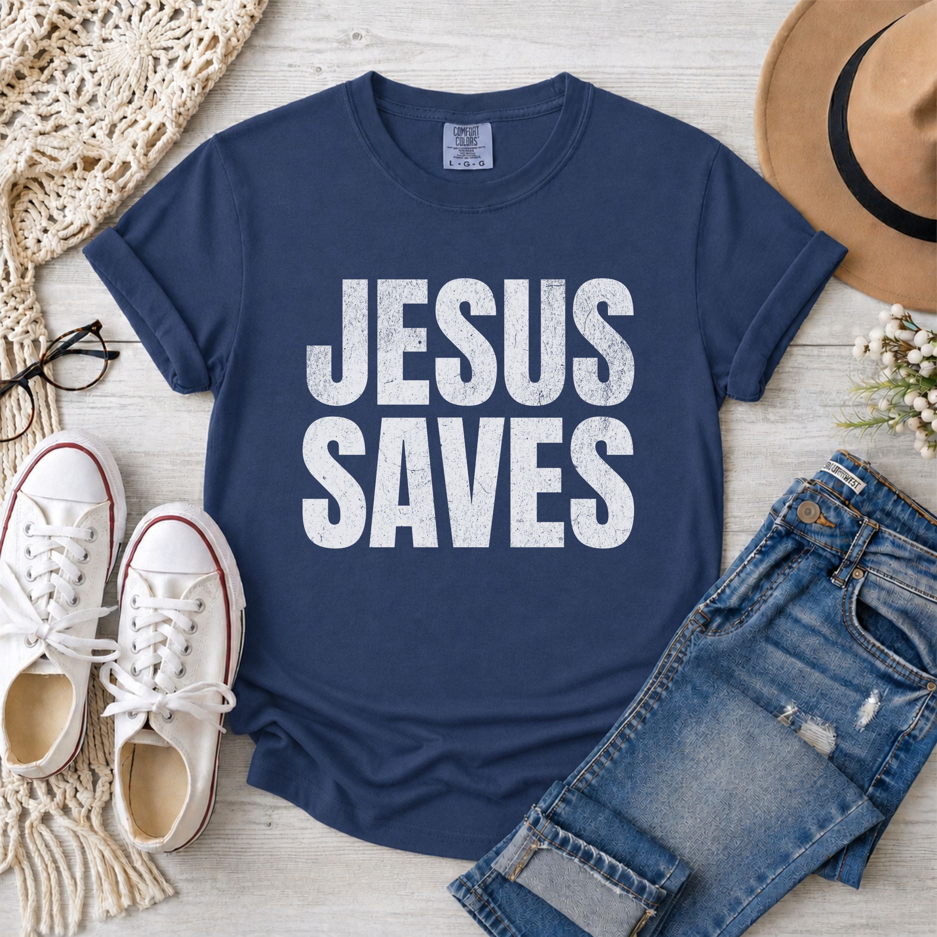 JESUS SAVES Christian T-Shirt