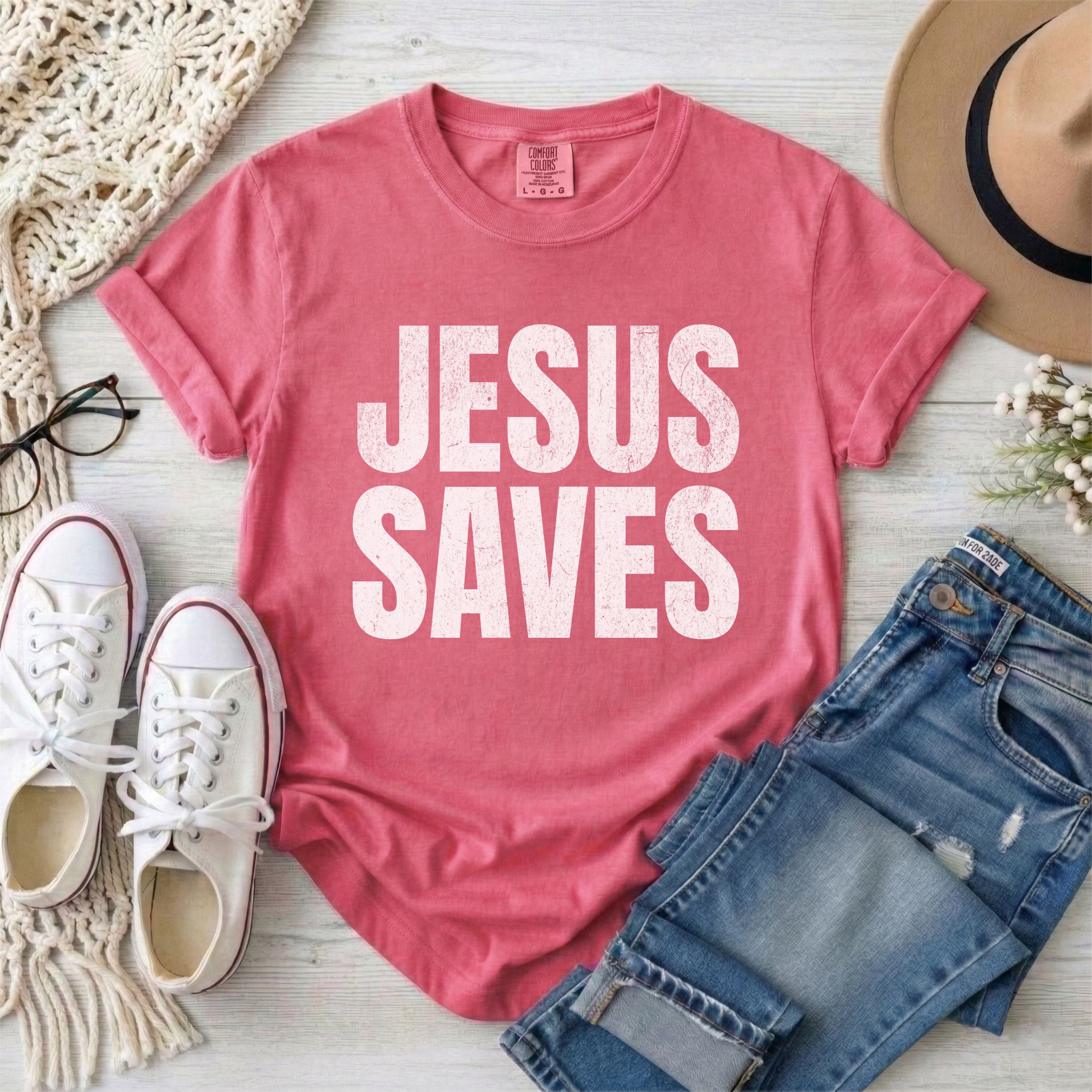JESUS SAVES Christian T-Shirt