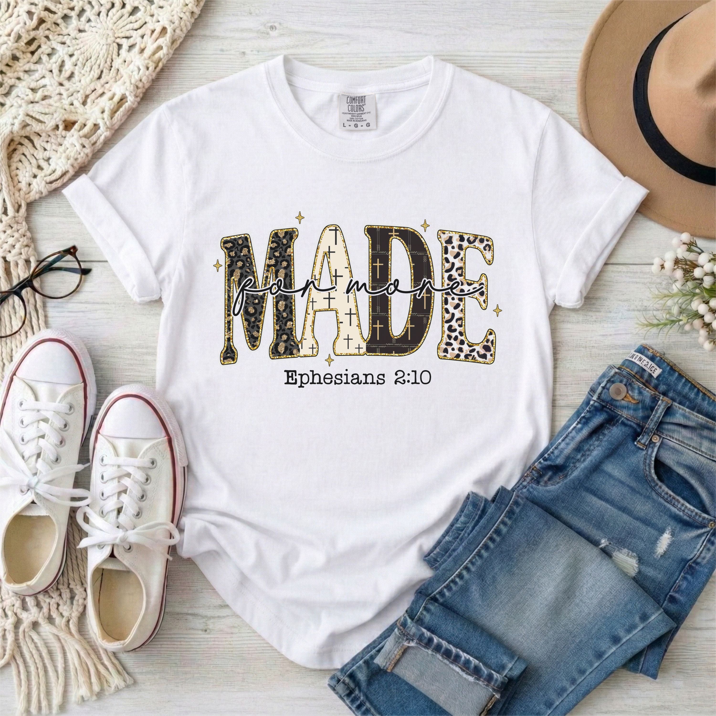 Made for More Ephesians 2:10 • Leopard Print T-Shirt