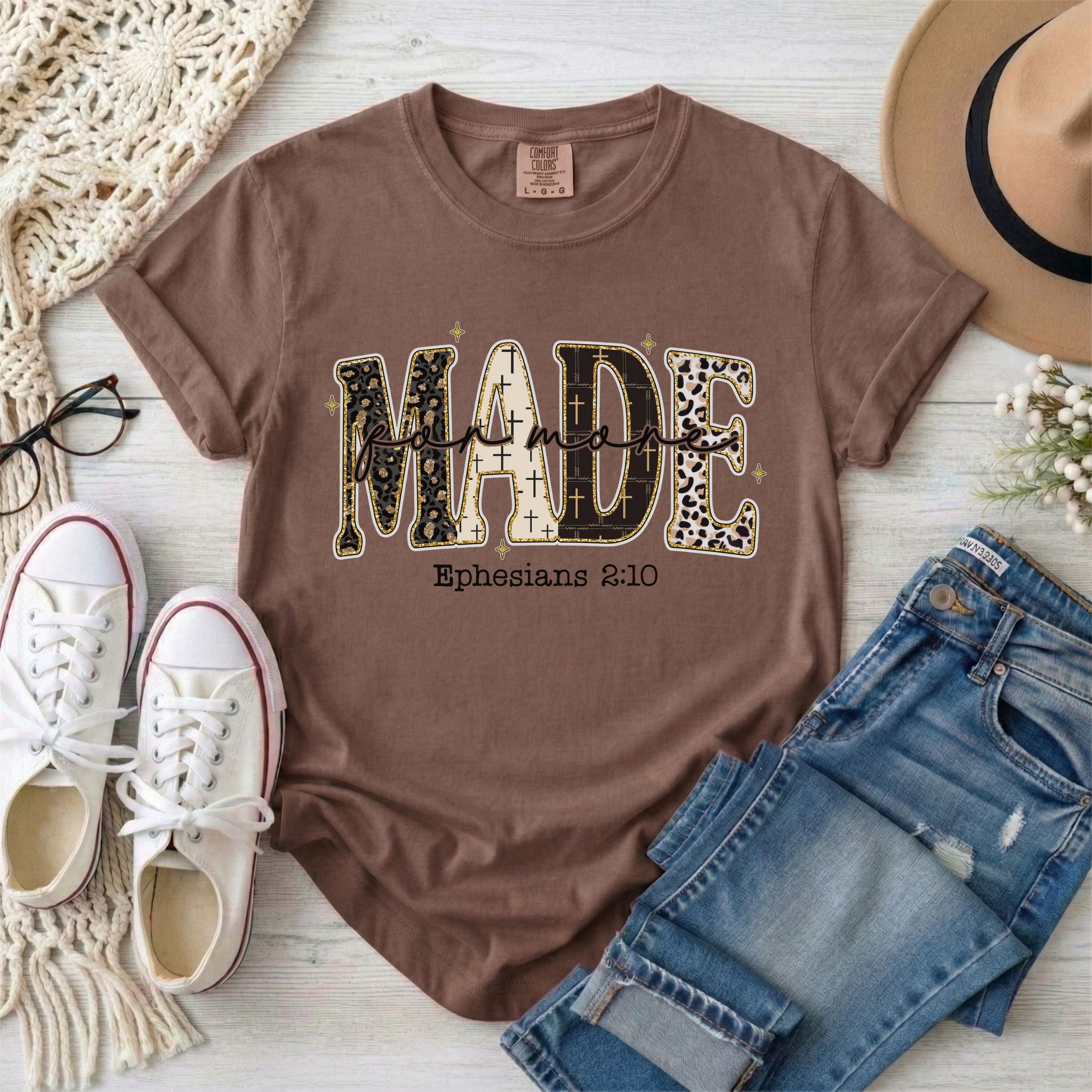 Made for More Ephesians 2:10 • Leopard Print T-Shirt
