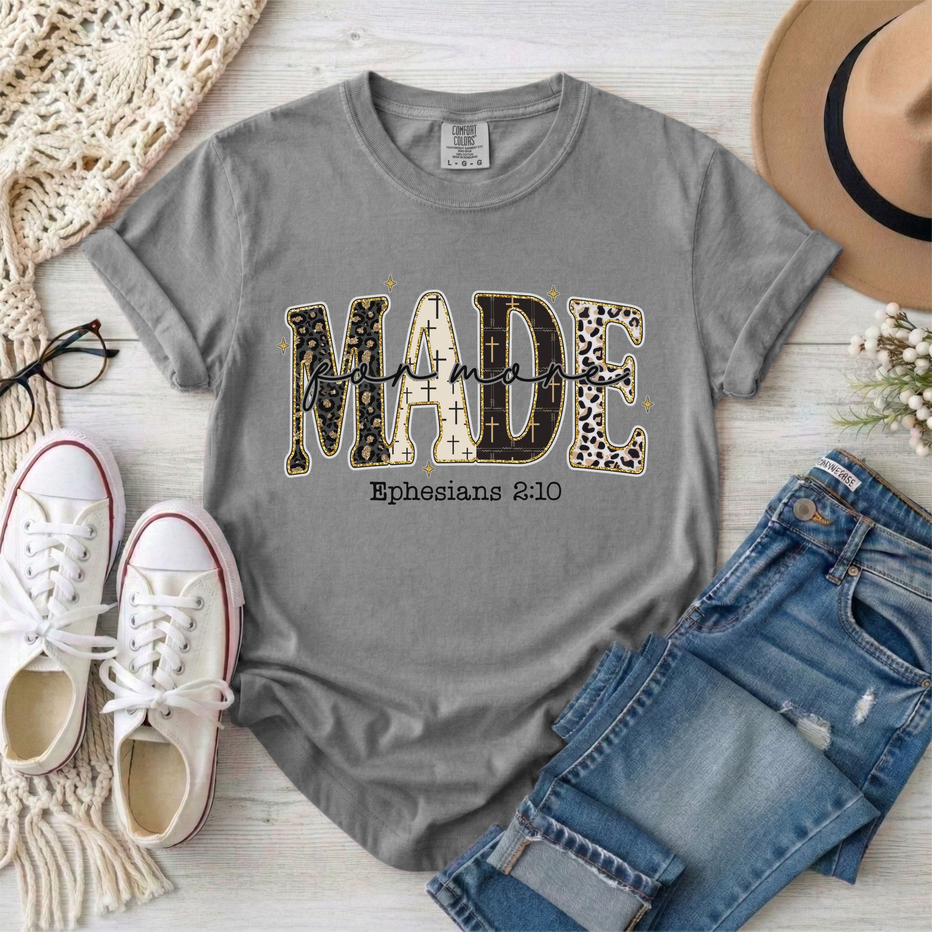 Made for More Ephesians 2:10 • Leopard Print T-Shirt
