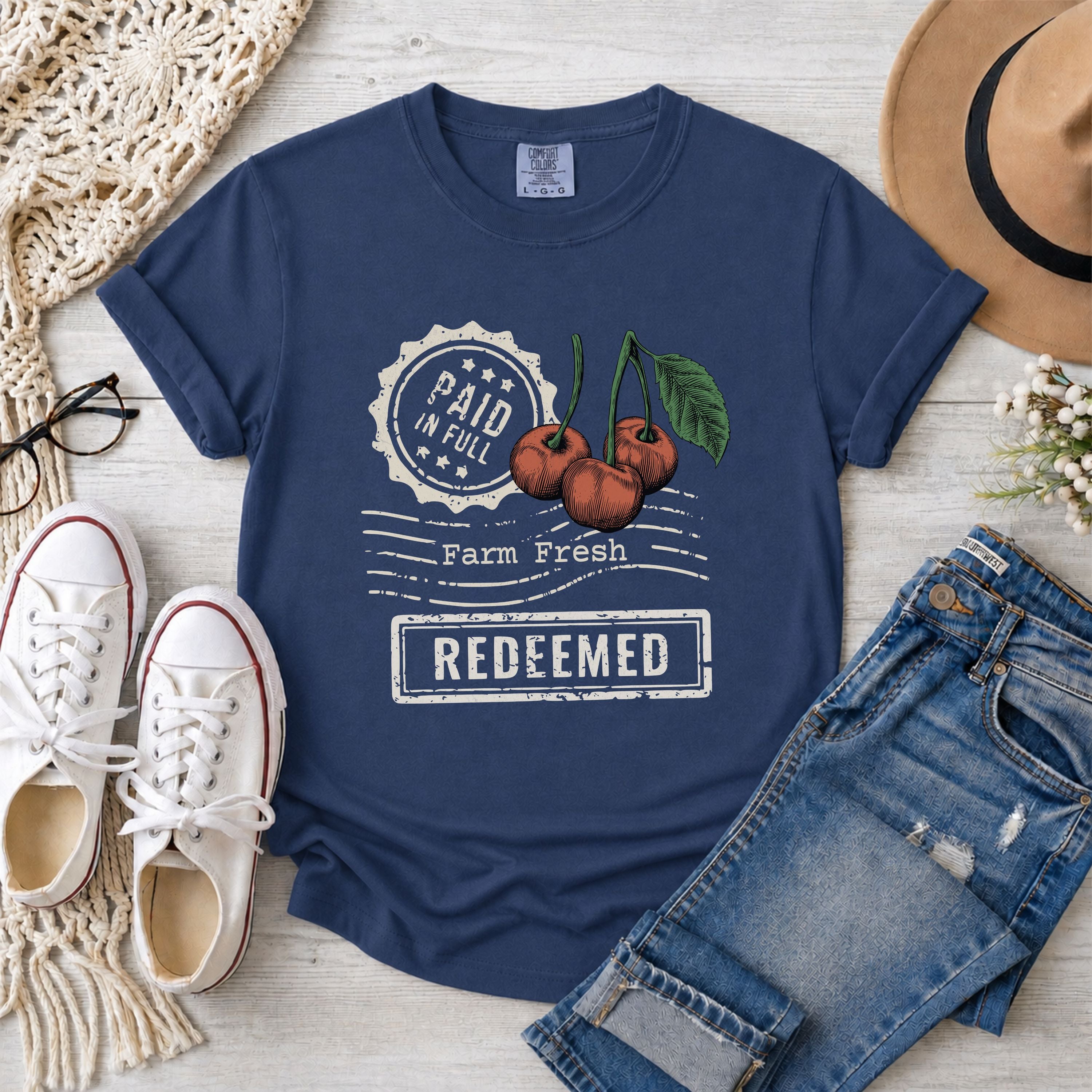 Redeemed Farm Fresh Cherries, Light Print T-Shirt
