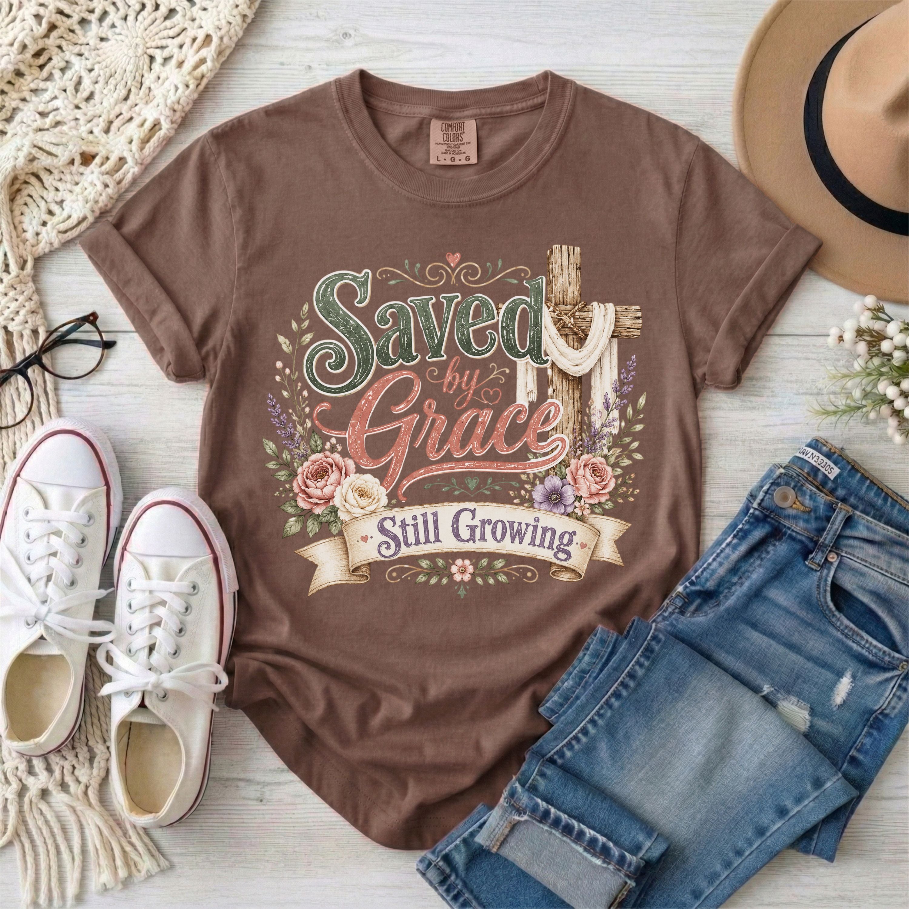 Saved by Grace, Still Growing T-Shirt