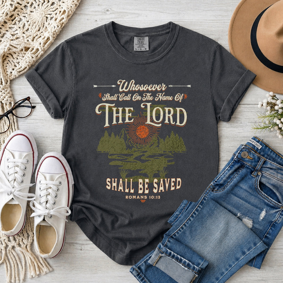 Whosoever Shall Call on the Name of the Lord, Romans 10:13 T-Shirt