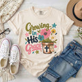 Growing in His Grace, 2 Corinthians 12:9 Floral T-Shirt