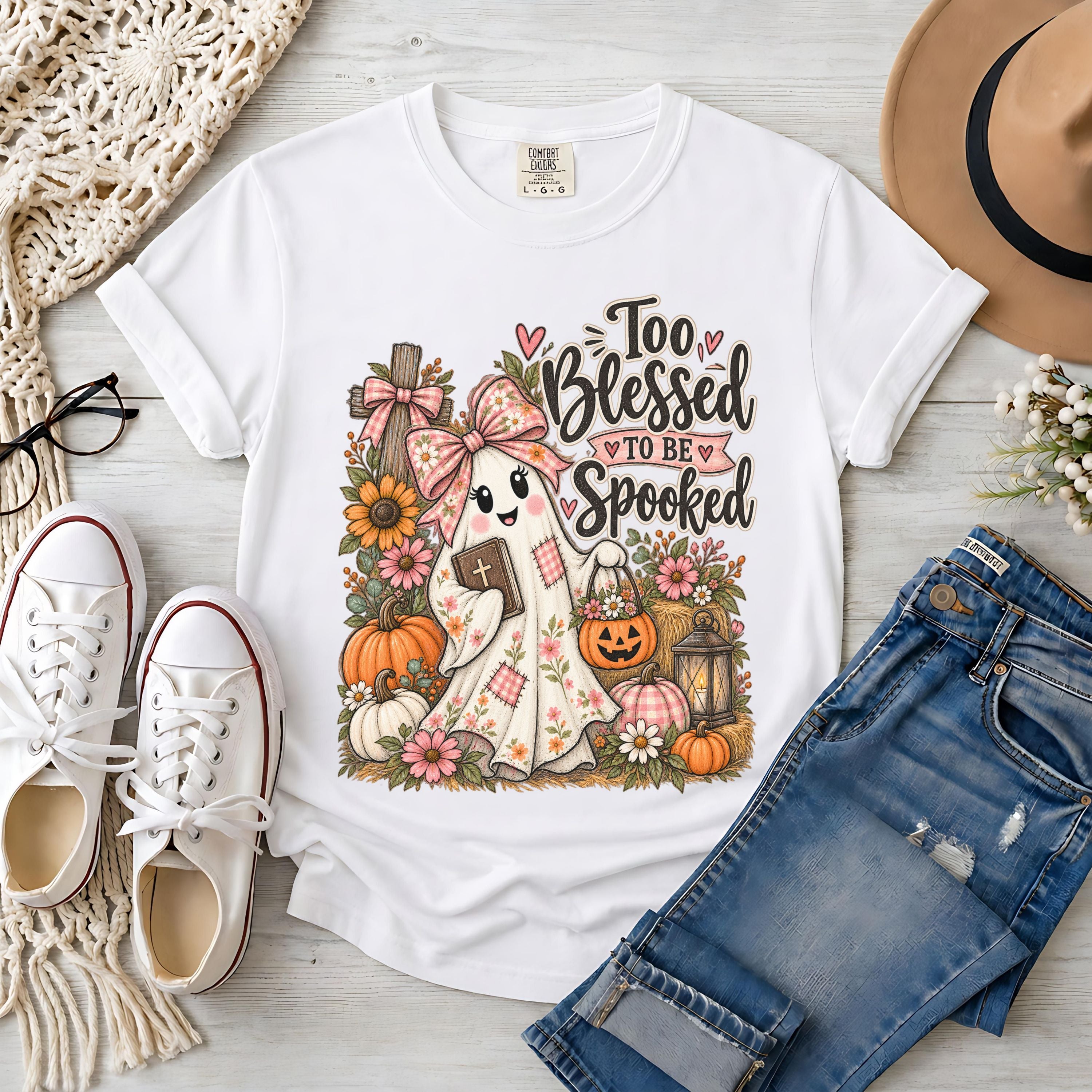 Too Blessed to Be Spooked Christian Halloween T-Shirt