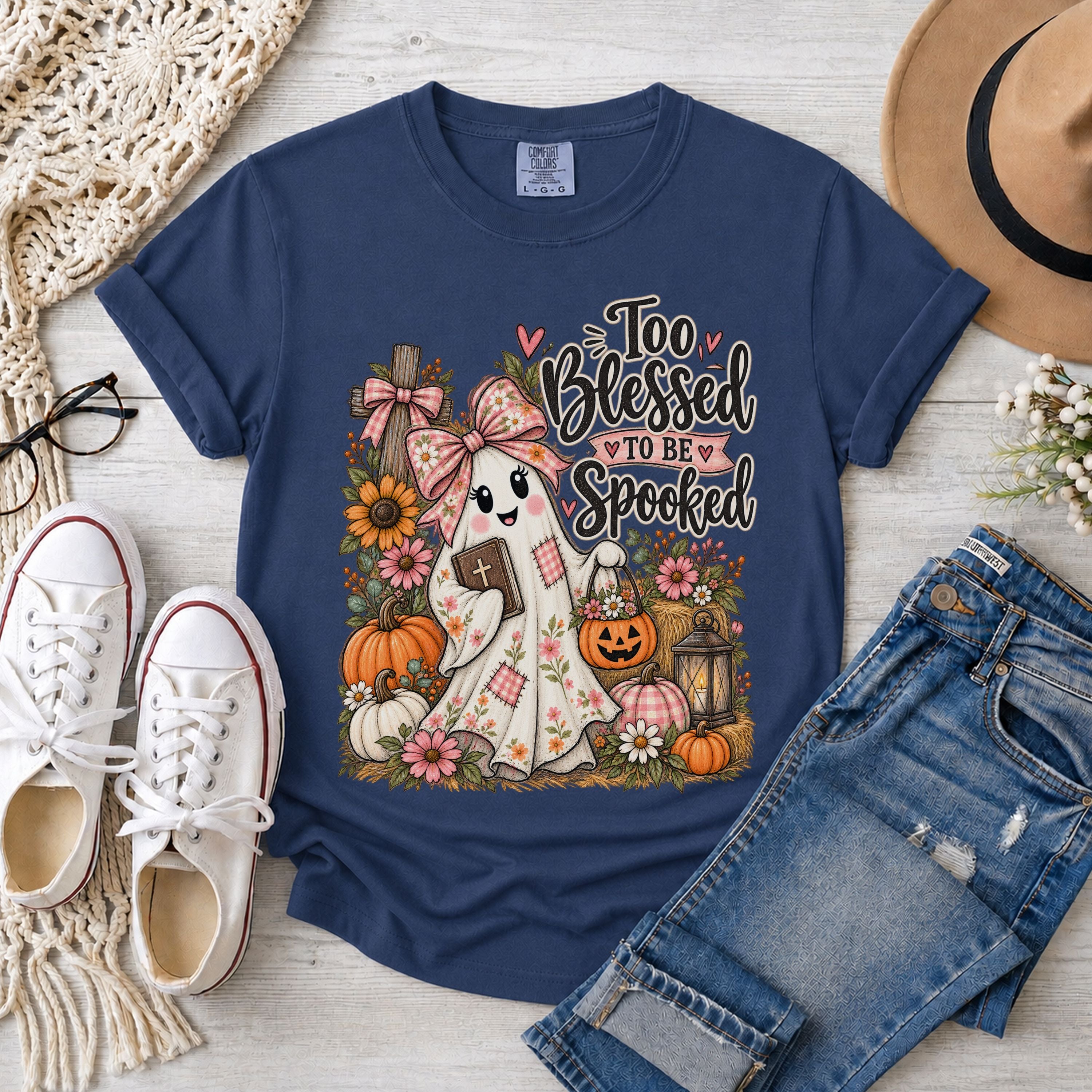 Too Blessed to Be Spooked Christian Halloween T-Shirt