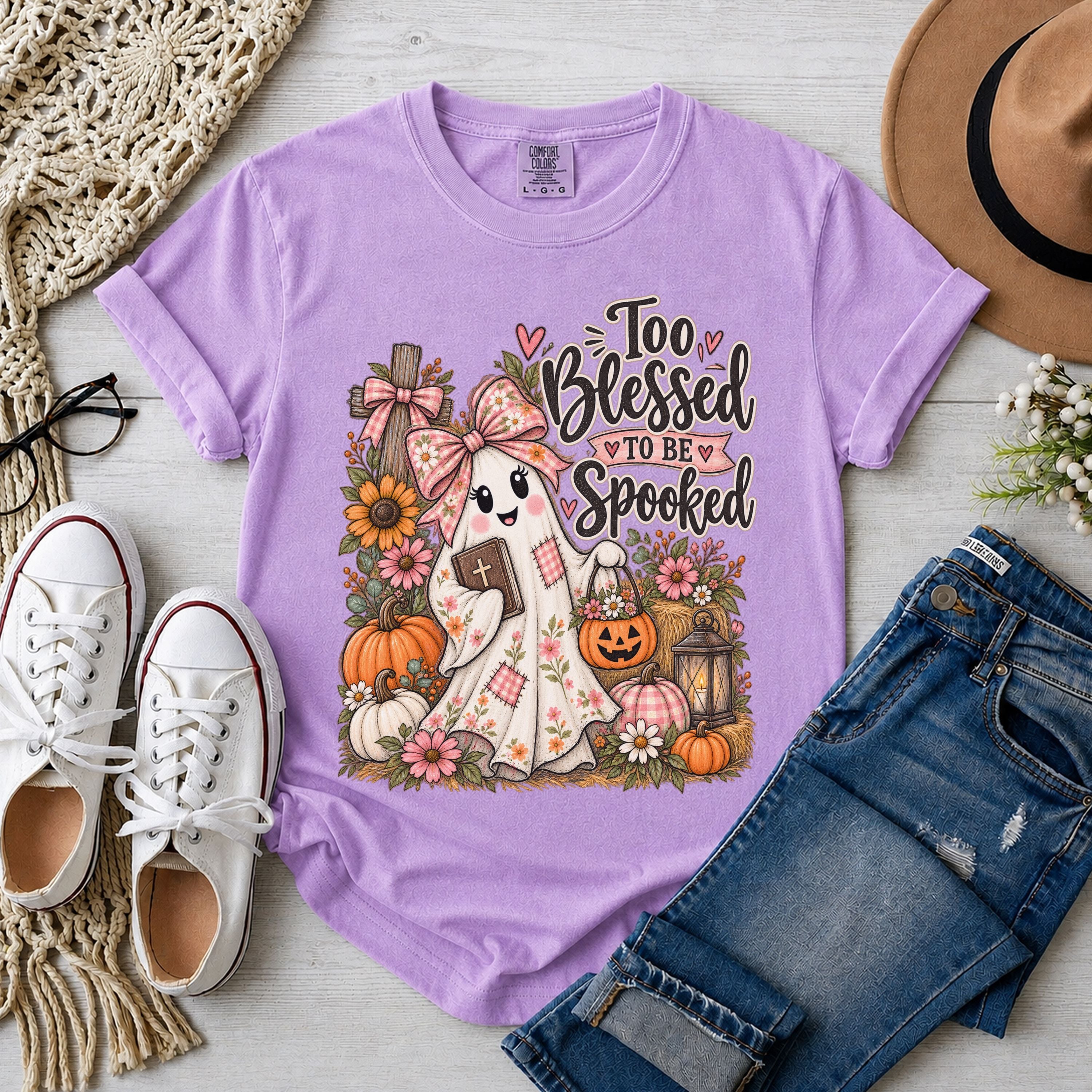 Too Blessed to Be Spooked Christian Halloween T-Shirt