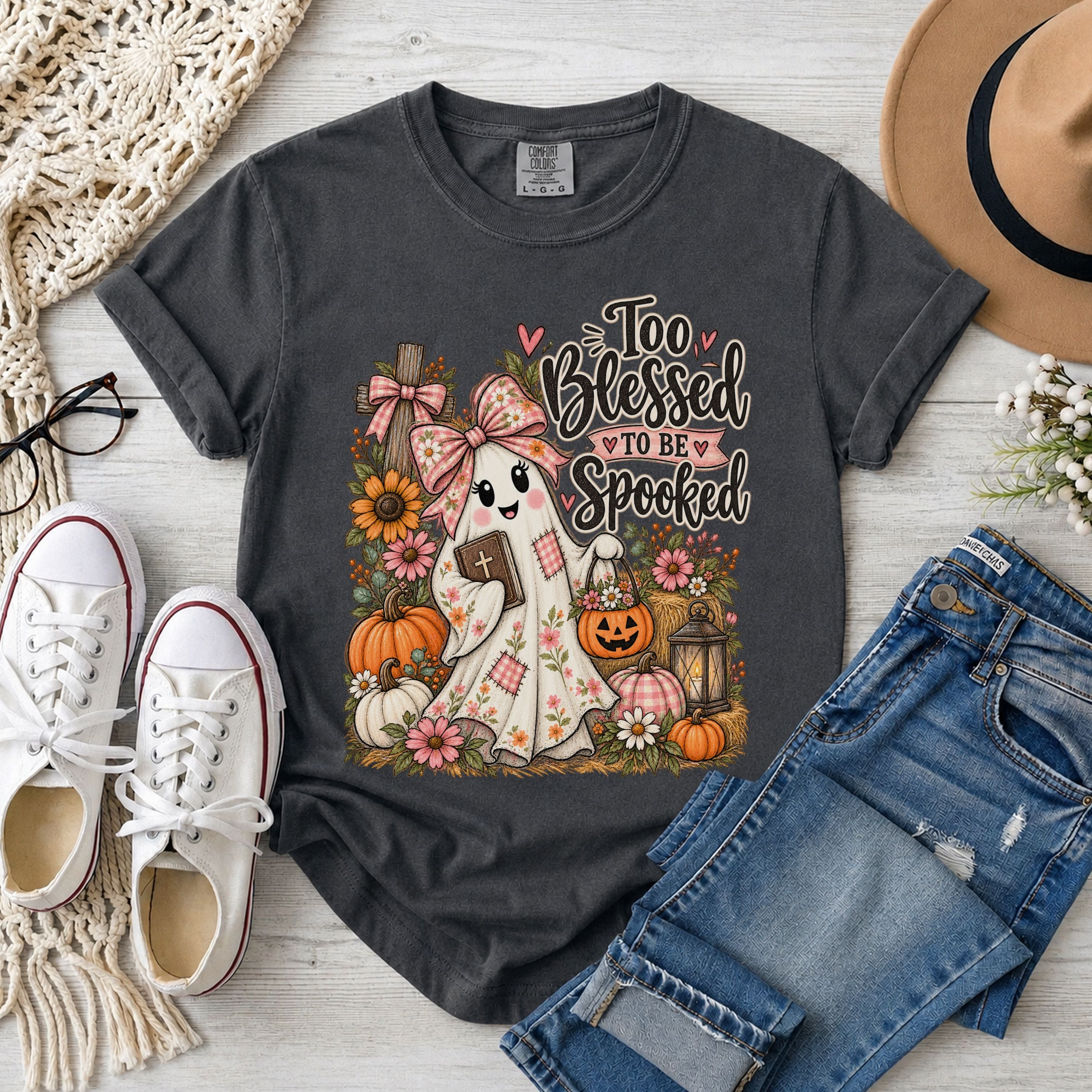 Too Blessed to Be Spooked Christian Halloween T-Shirt