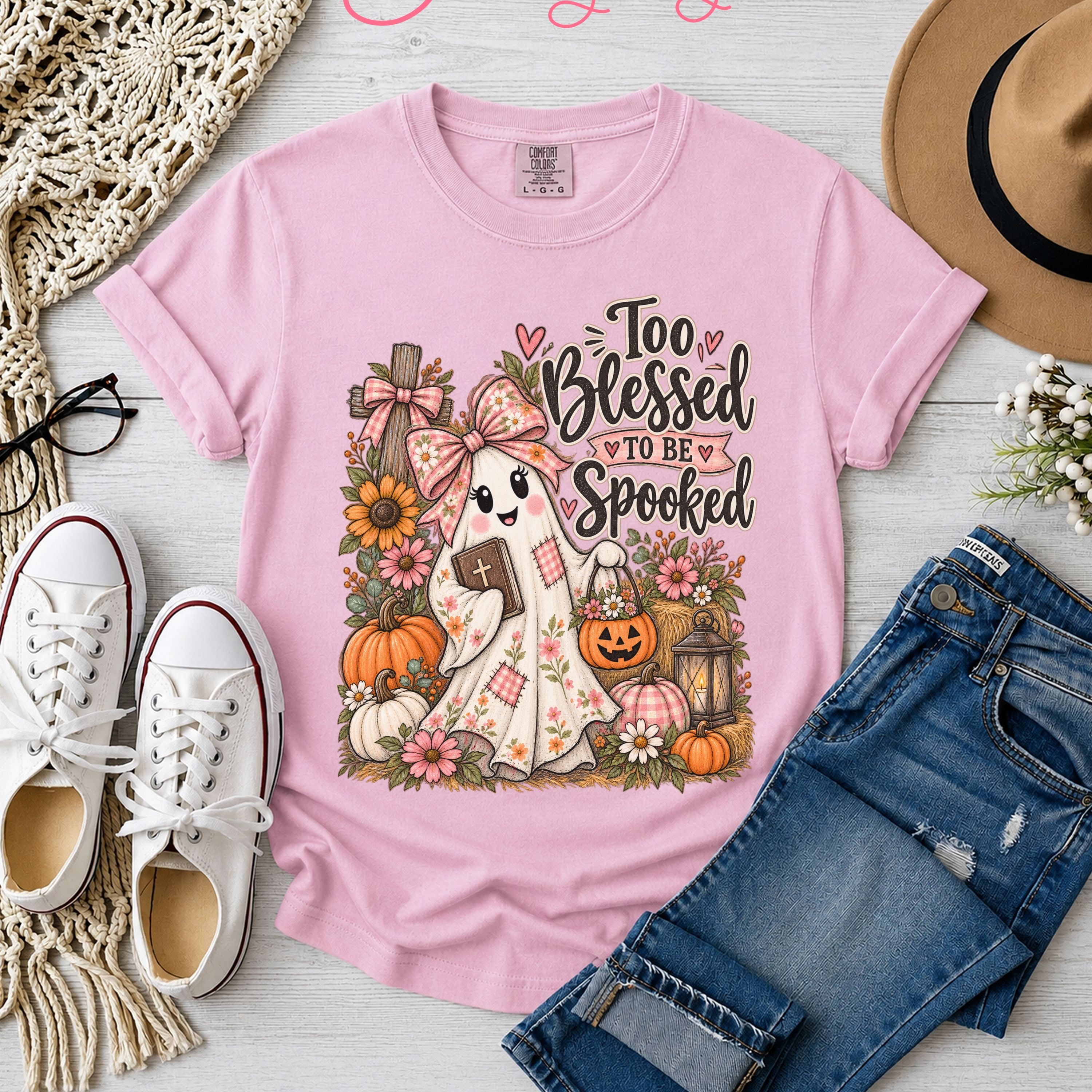 Too Blessed to Be Spooked Christian Halloween T-Shirt