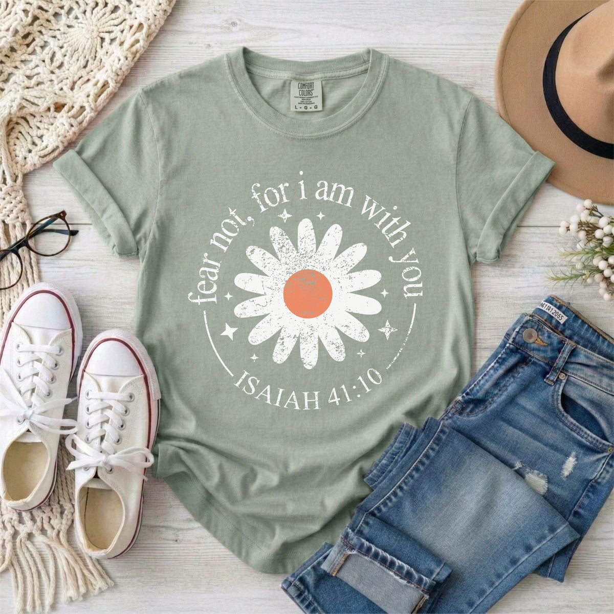 Fear Not For I Am With You Isaiah 41:10 Christian T-Shirt