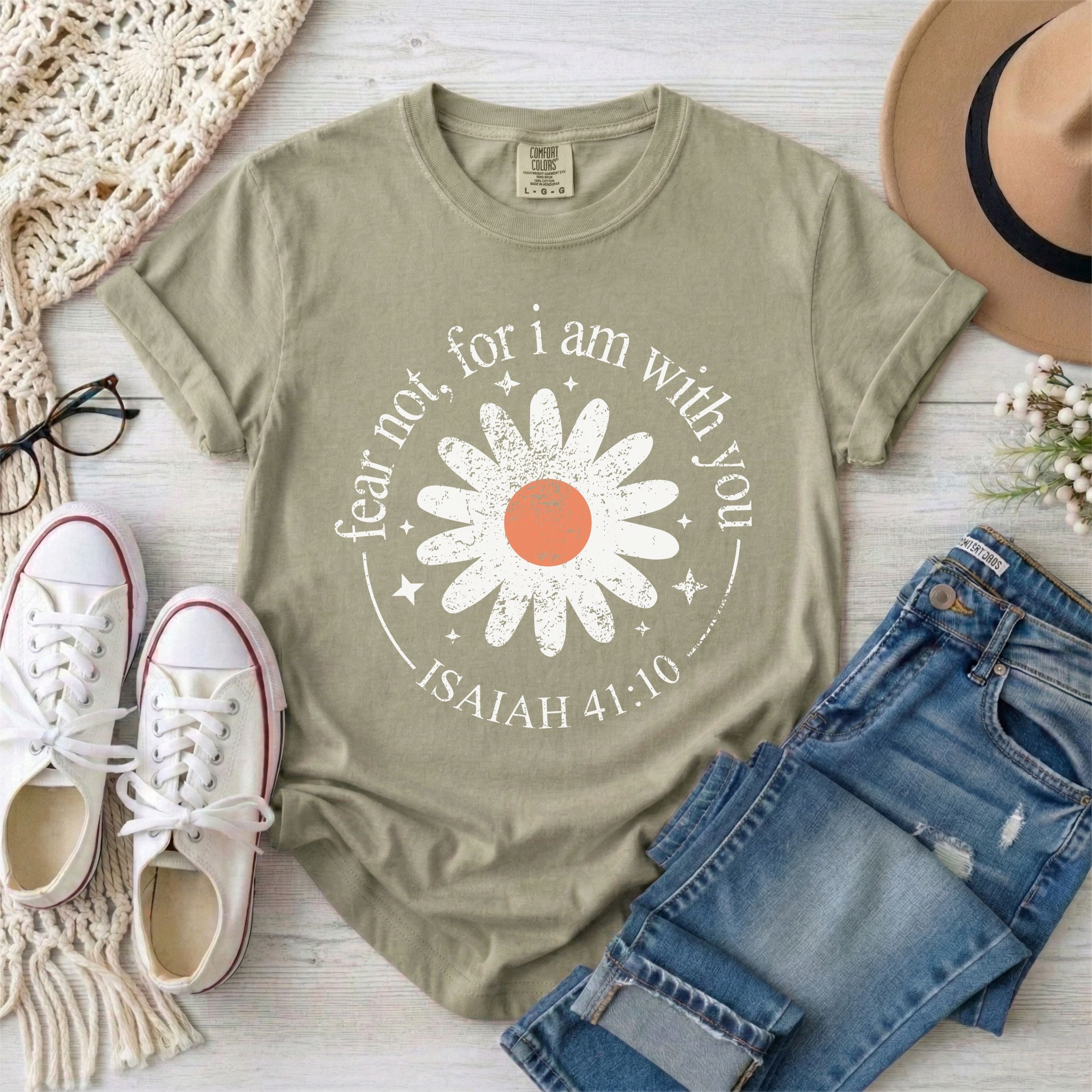 Fear Not For I Am With You Isaiah 41:10 Christian T-Shirt