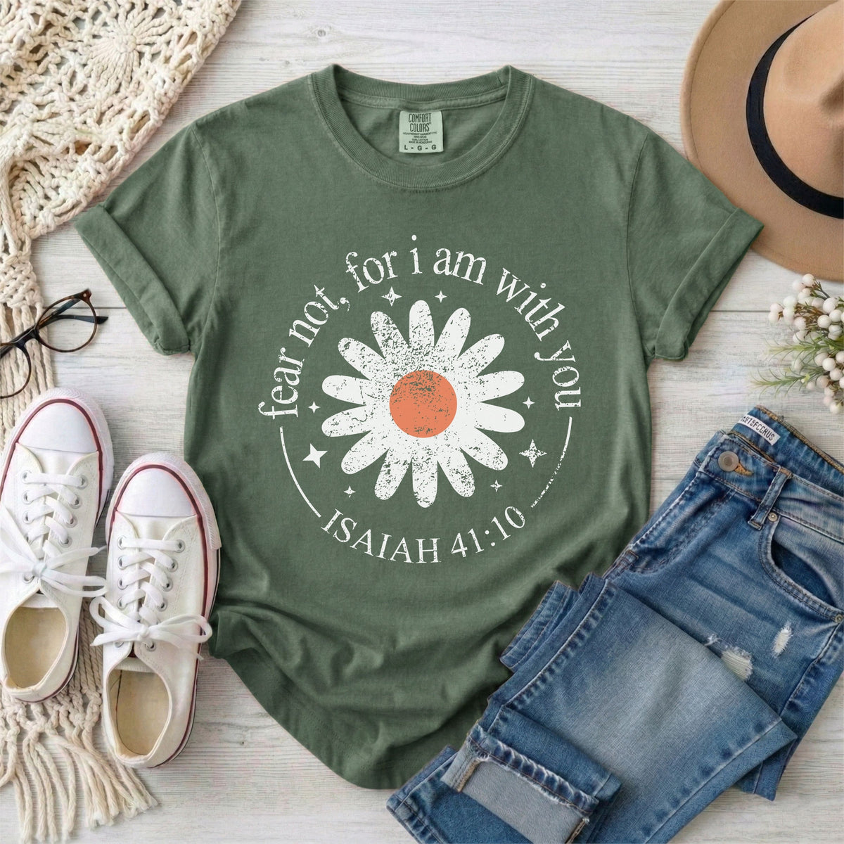 Fear Not For I Am With You Isaiah 41:10 Christian T-Shirt
